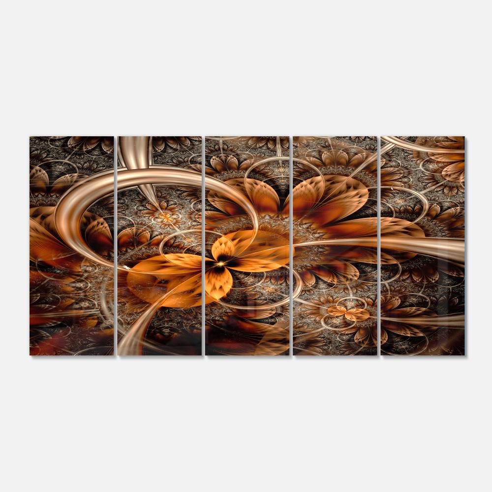 Abstract Modern Copper Leaves Hanging Mobile New Gift Museum Decor Art 