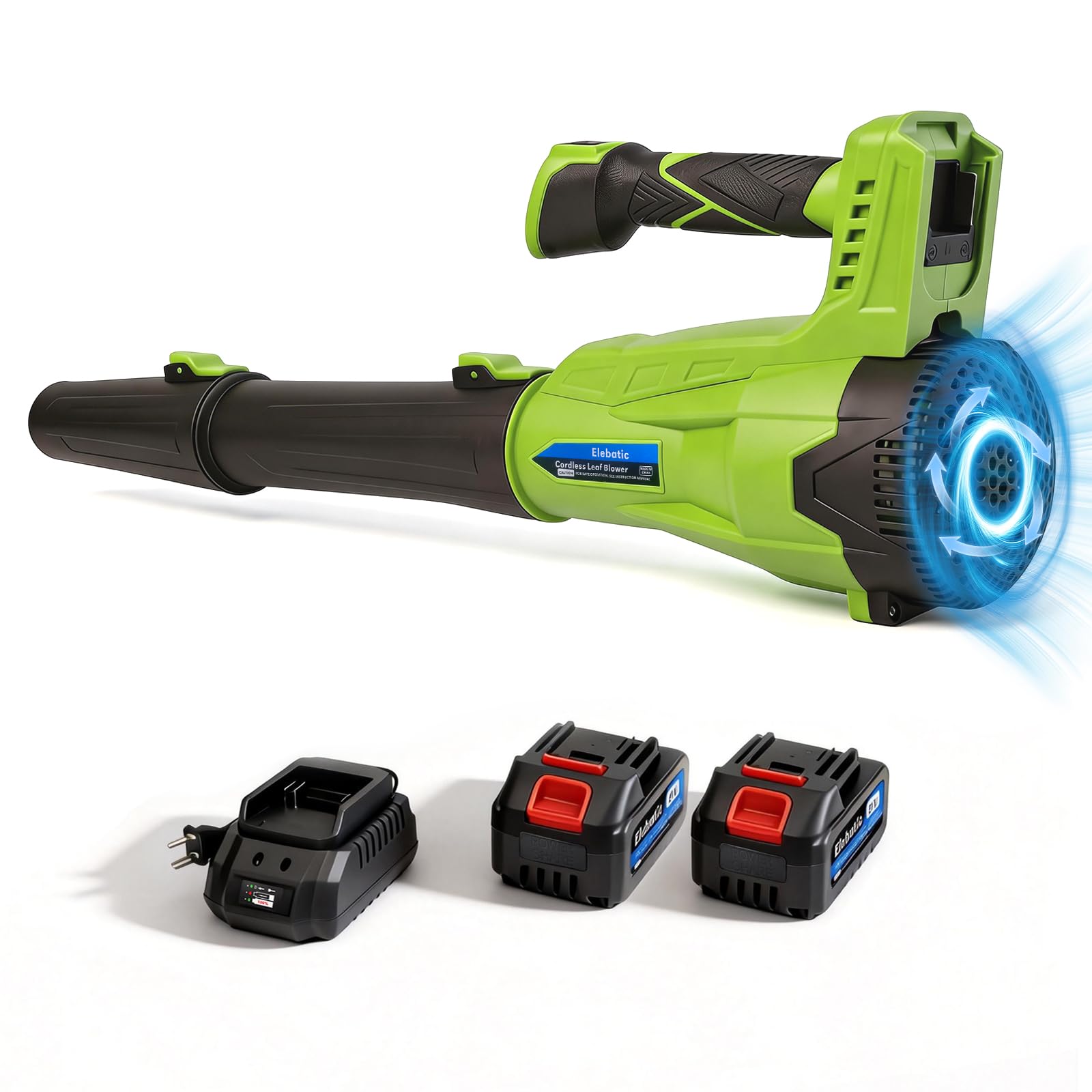 Adrinfly  Electric Leaf Blower Cordless with power cell Charger 690 CFM 190 MPH Brushless Hand Held Blower with 6 Speed Modes Lightweight for Lawn