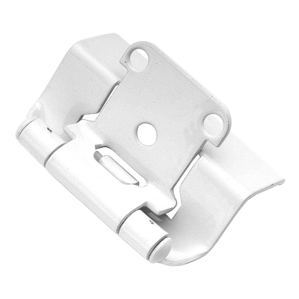Hickory Hardware P5710F-W2-25B 180-Degree 1/2-in Overlay Concealed Semi-concealed White Powder Coat Cabinet Hinge , 25 Pairs ( 50 -Pieces)