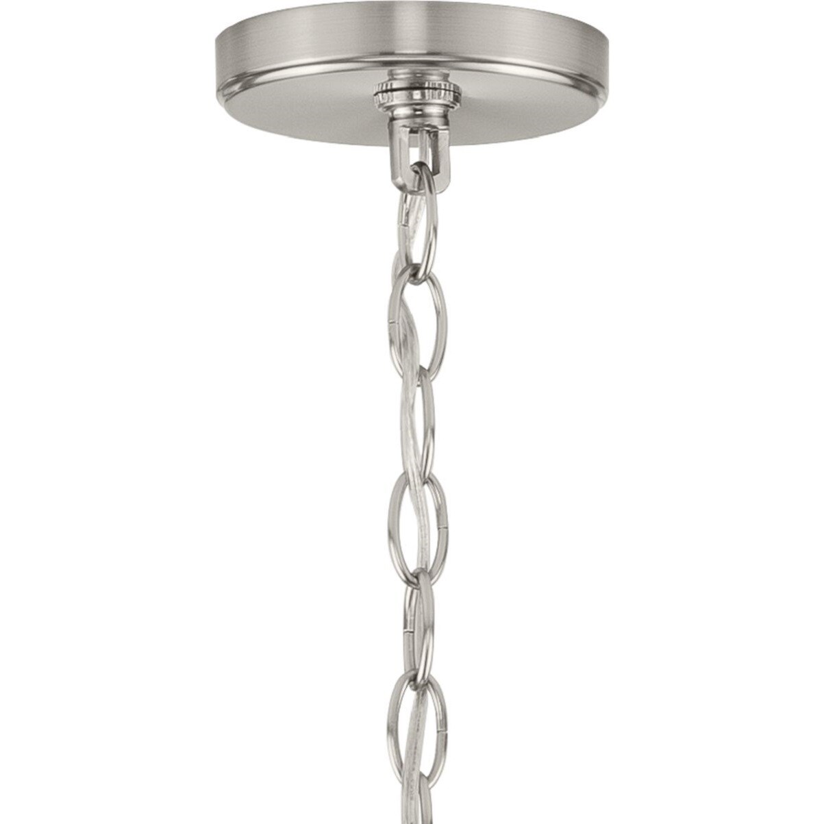 Leyden Brushed Nickel Farmhouse Pendant with Clear Glass Shade