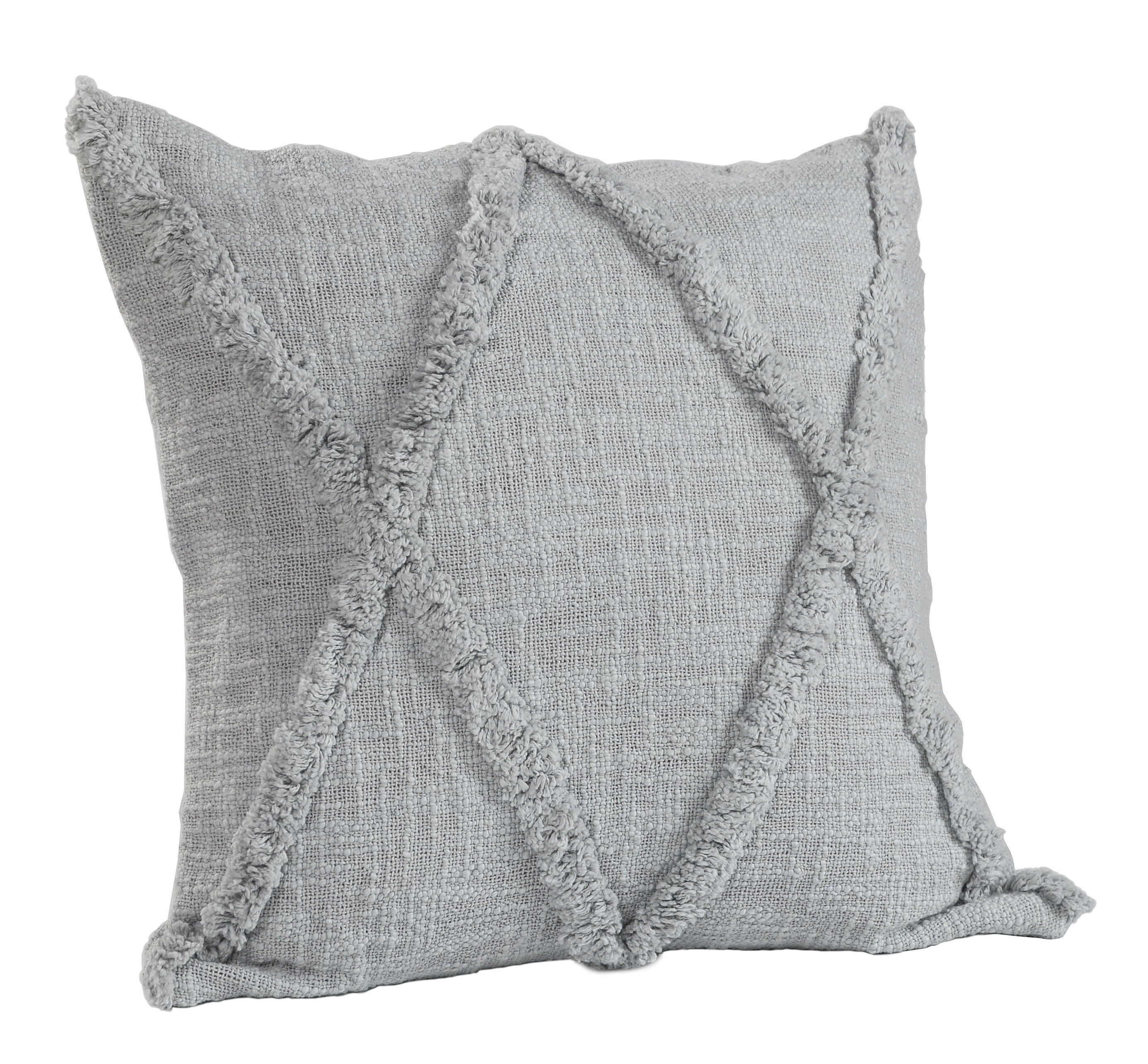 LR Home Reese 18-in x 18-in Light Gray Indoor Decorative Pillow ...