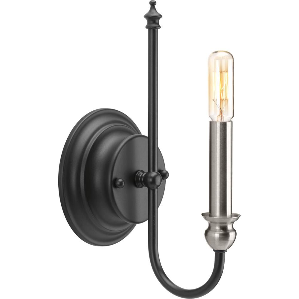 Progress Lighting P710009-143 Whisp 5.5-in 1-Light Graphite Wall Sconce