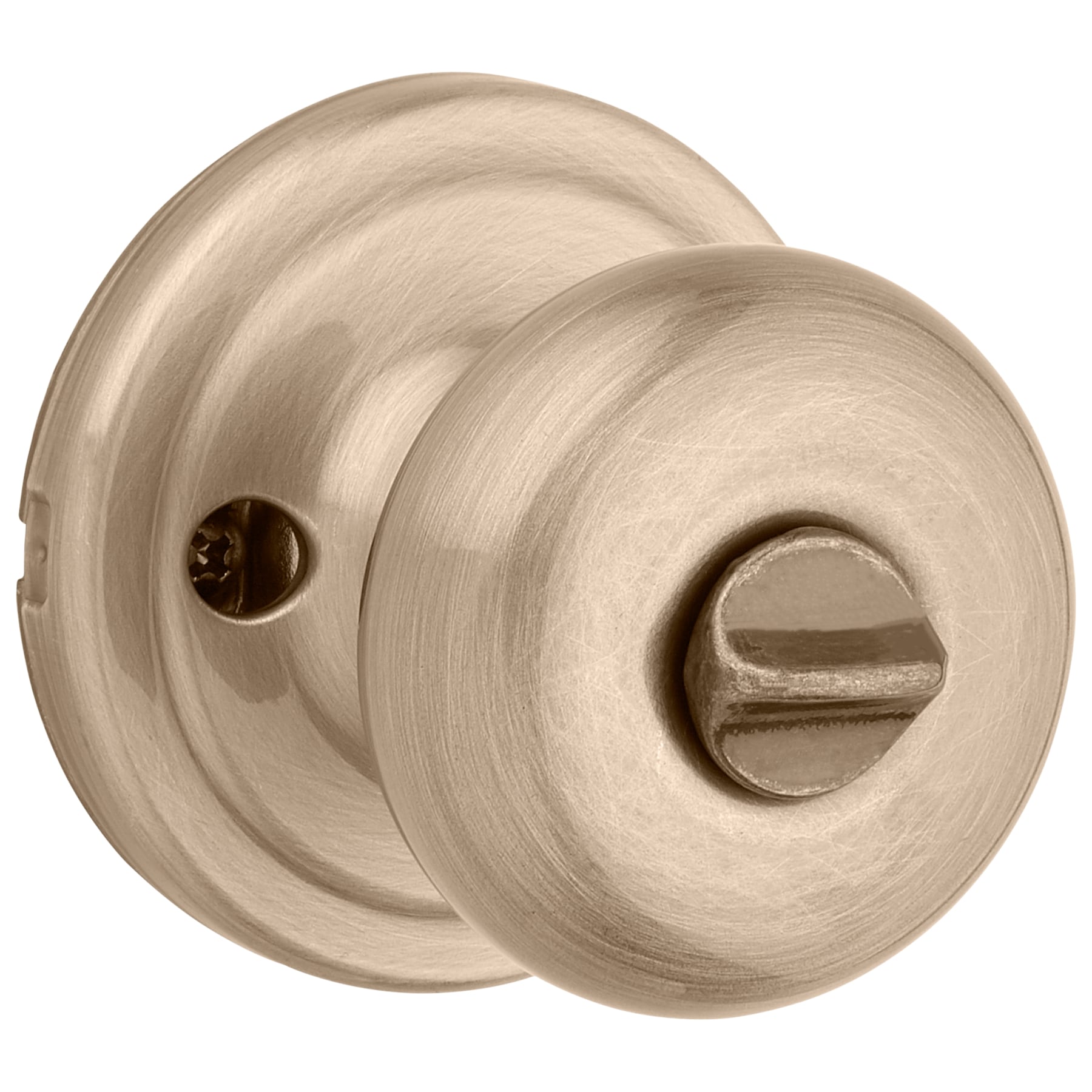 Kwikset Signature Series Signatures Juno Antique Brass Smartkey Exterior No  Deadbolt Keyed Entry Door Knob with Antimicrobial Technology in the Door  Knobs department at