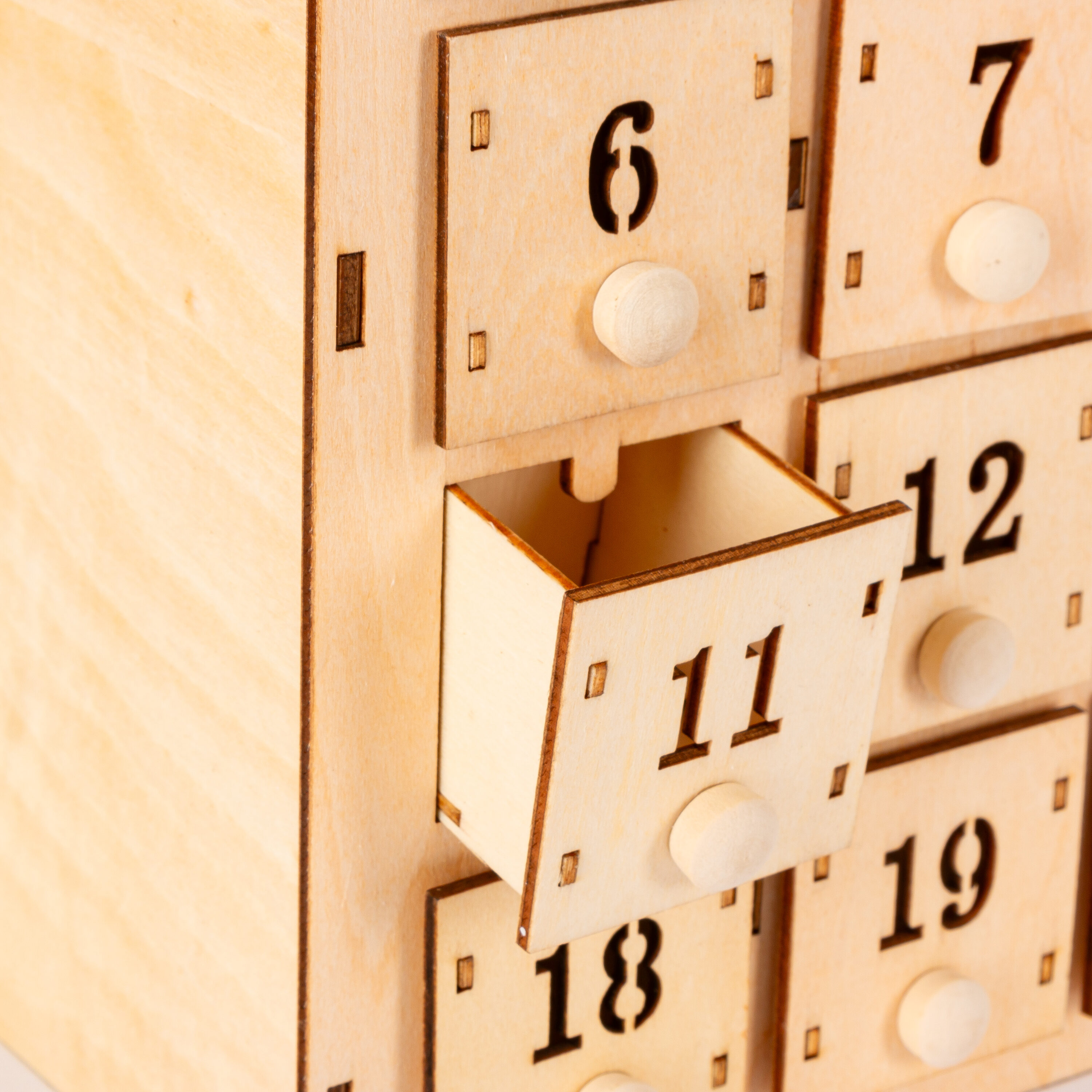 unfinished wooden advent calendar