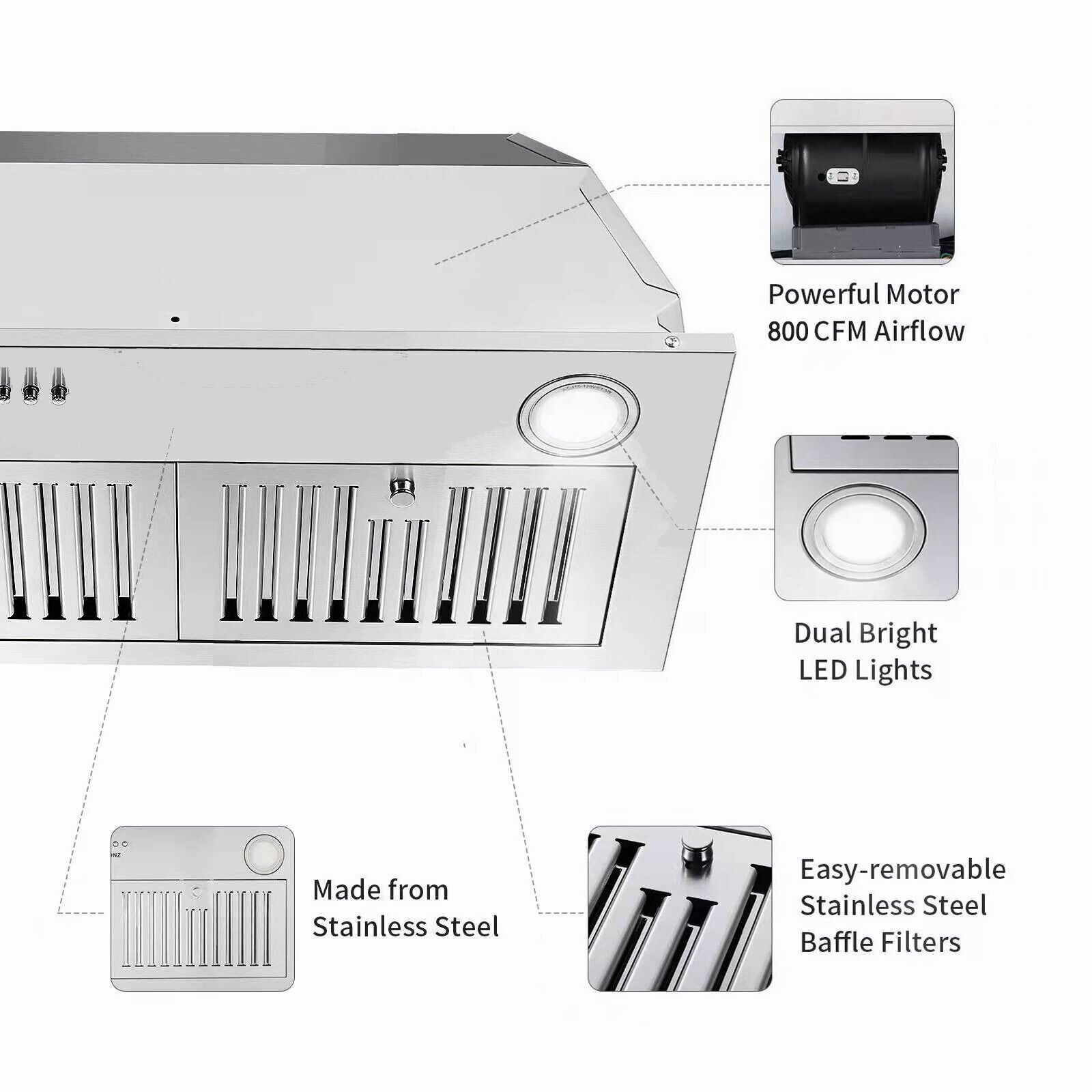 Maocao Hoom BH-23G9Y Undercabinet-Range-Hoods - View #8