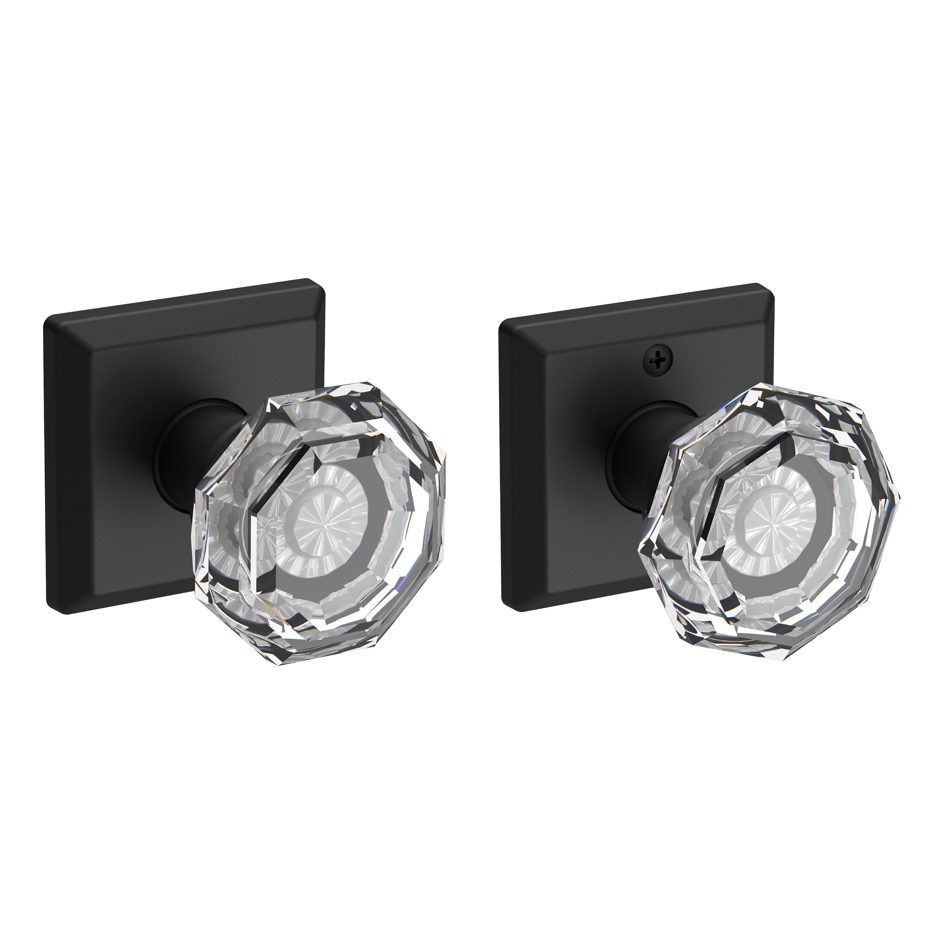 Baldwin PSCRYTSR190 Satin Black Interior Hall/Closet Passage Door Knob