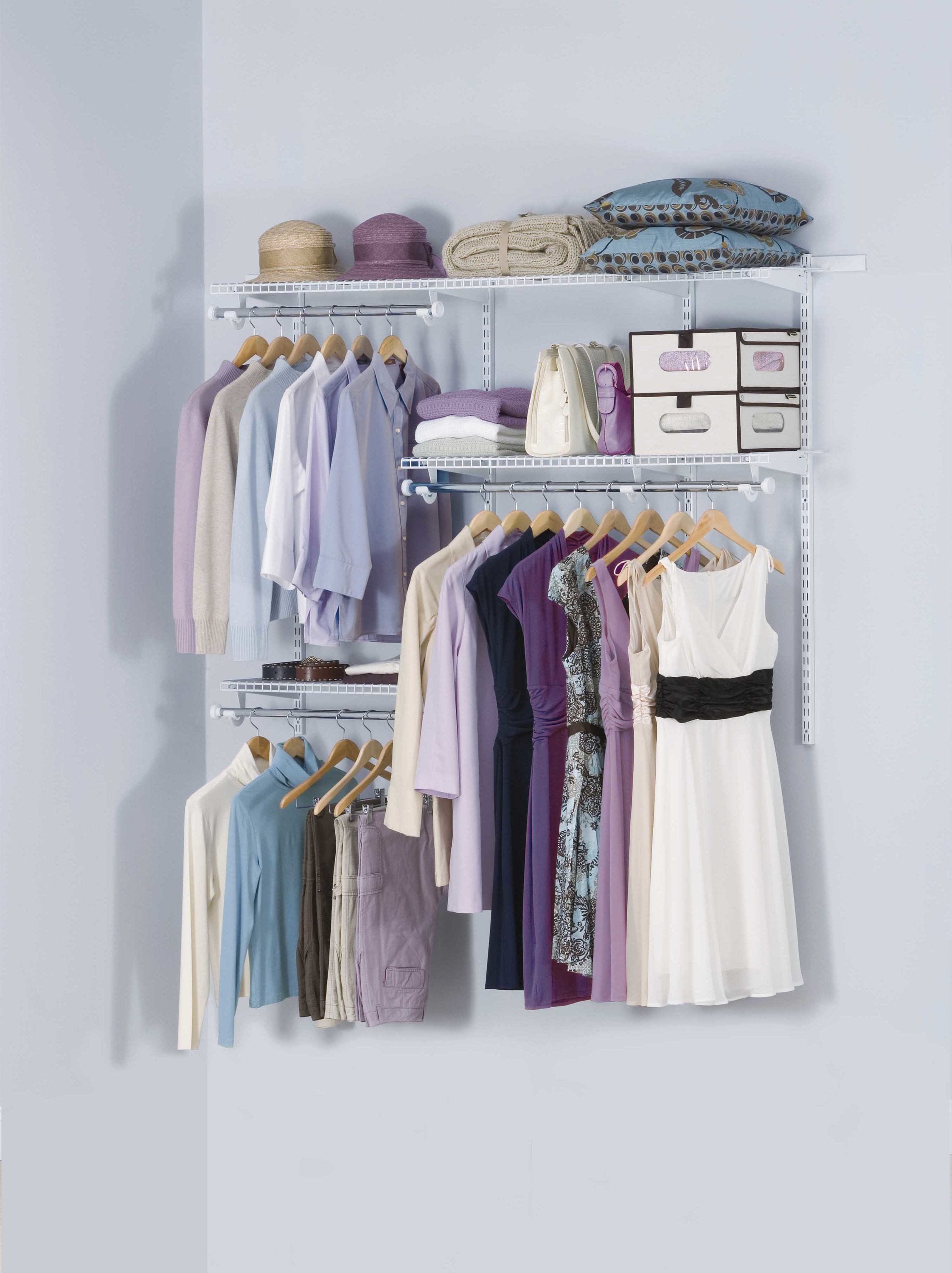 Rubbermaid HomeFree series White Wire Closet Kit in the Wire Closet ...