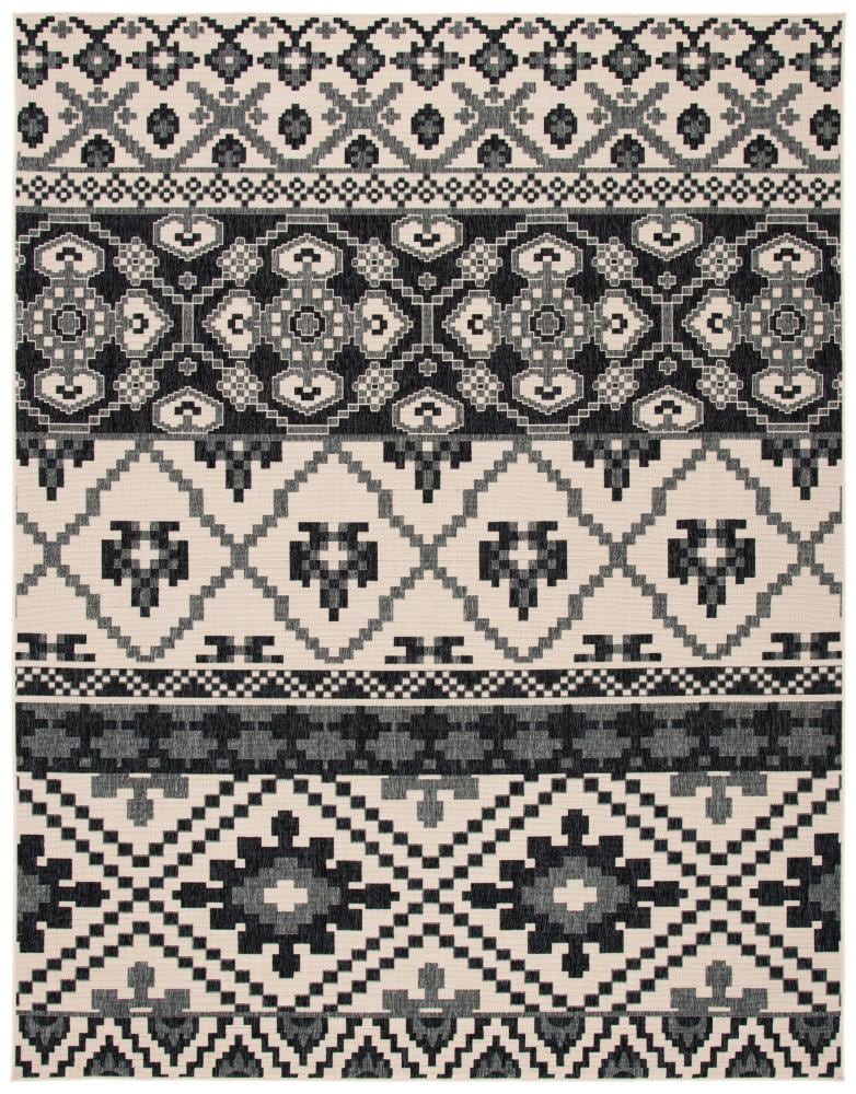 Safavieh VER097-3413-810 Veranda Srbislava 8 x 10 (ft) Loomed Synthetic Beige/Gray Rectangular Indoor/Outdoor Abstract Bohemian/Eclectic Area rug