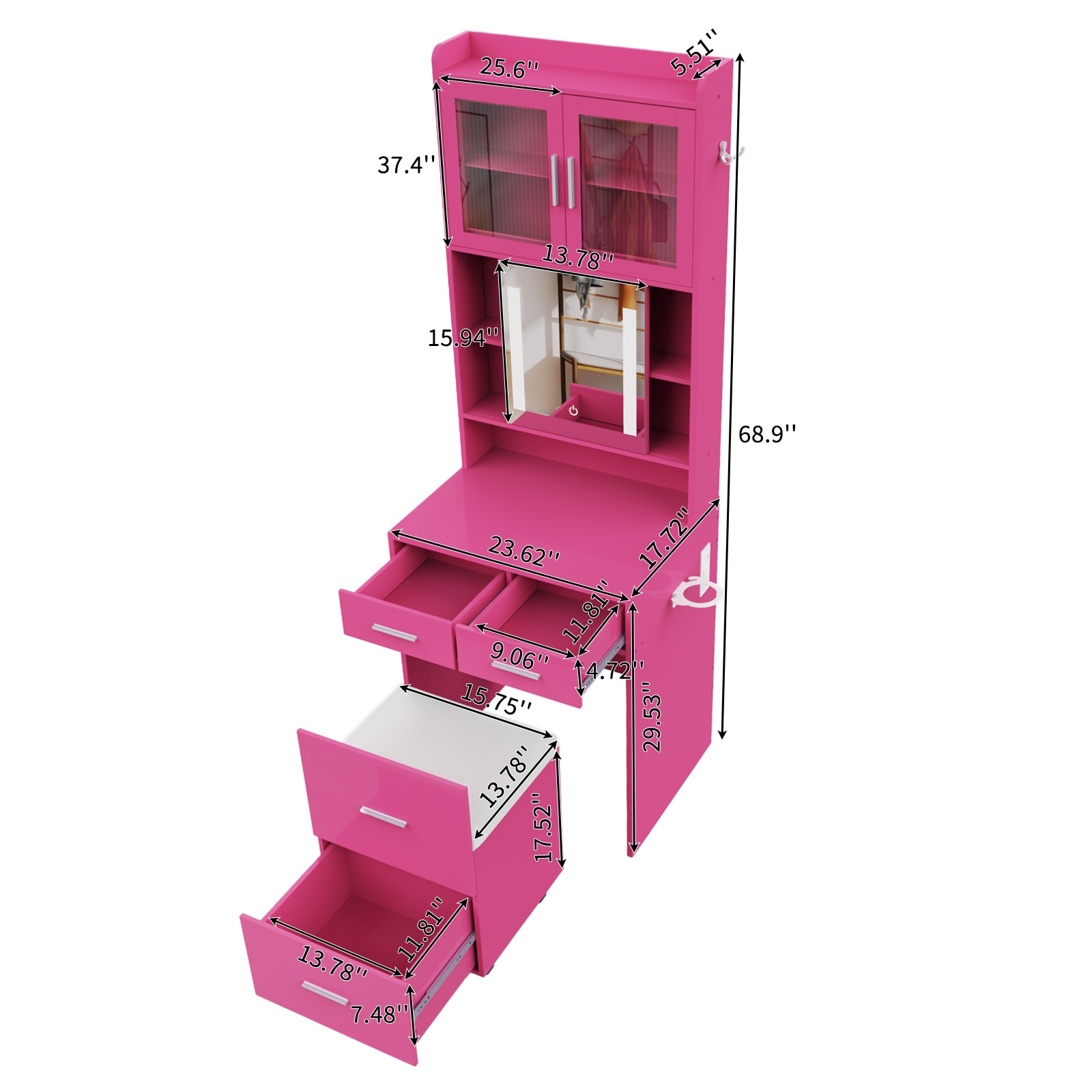 Bestcore LW137BCSY0517 Bedroom-Vanities - View #6