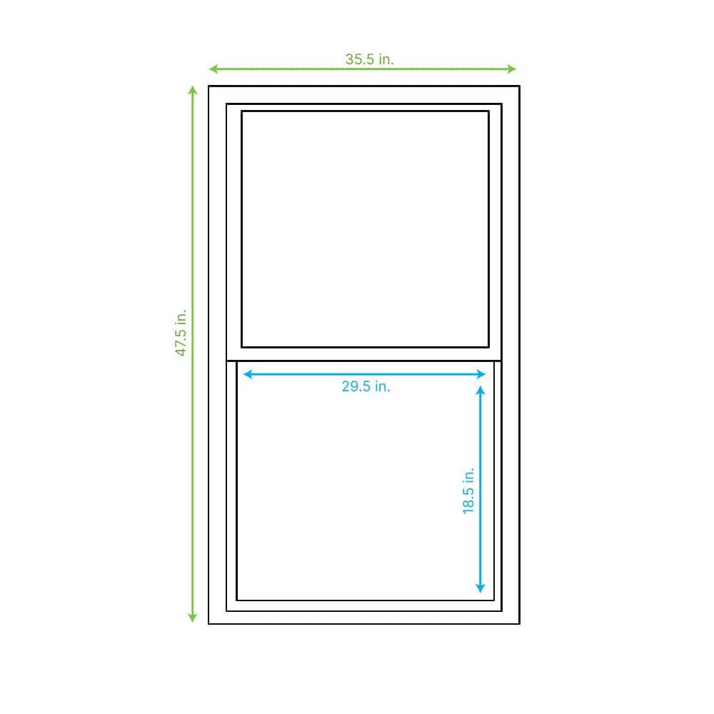 RELIABILT 32513648RBSHBLK Single-Hung-Windows - View #3