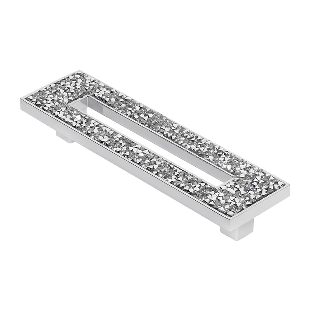 Wisdom Stone 410496CH Carraway 3-3/4-in , 96mm Center to Center Polished Chrome Rectangular Bar