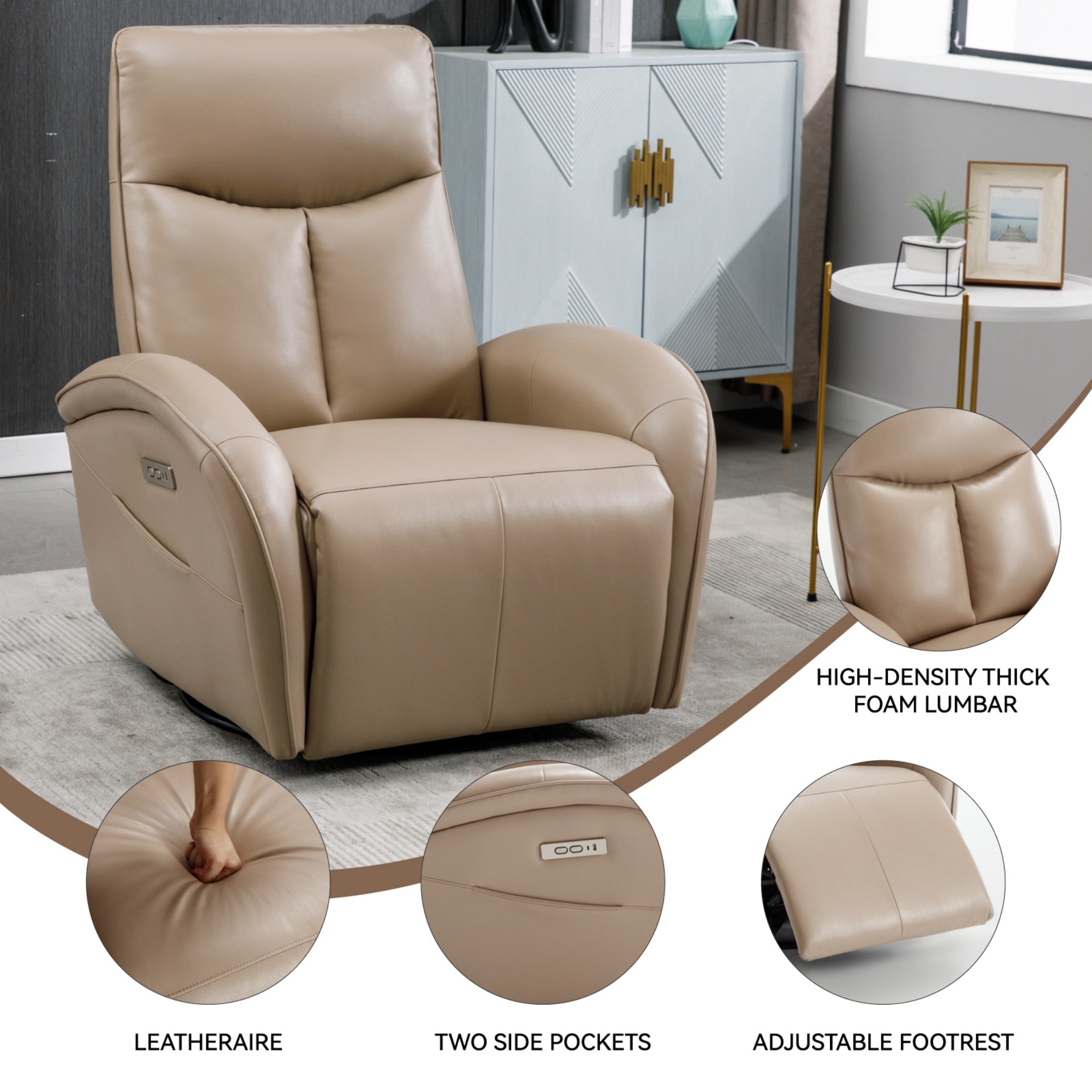 Clihome OF-1940PP10-DABL recliners - View #9