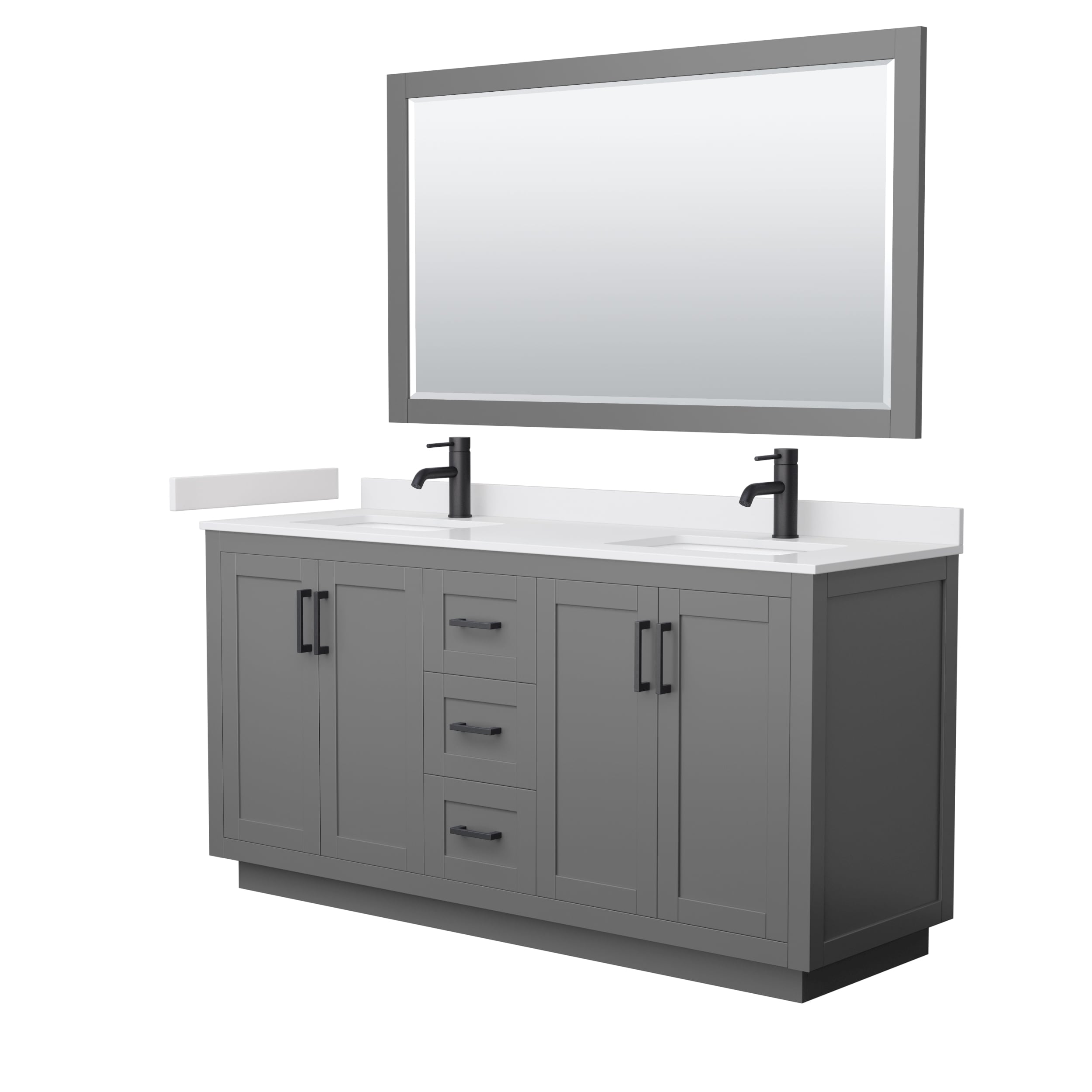 Wyndham Collection WCF292966DGBWCUNSM58 Bath-Vanity-Combo - View #2
