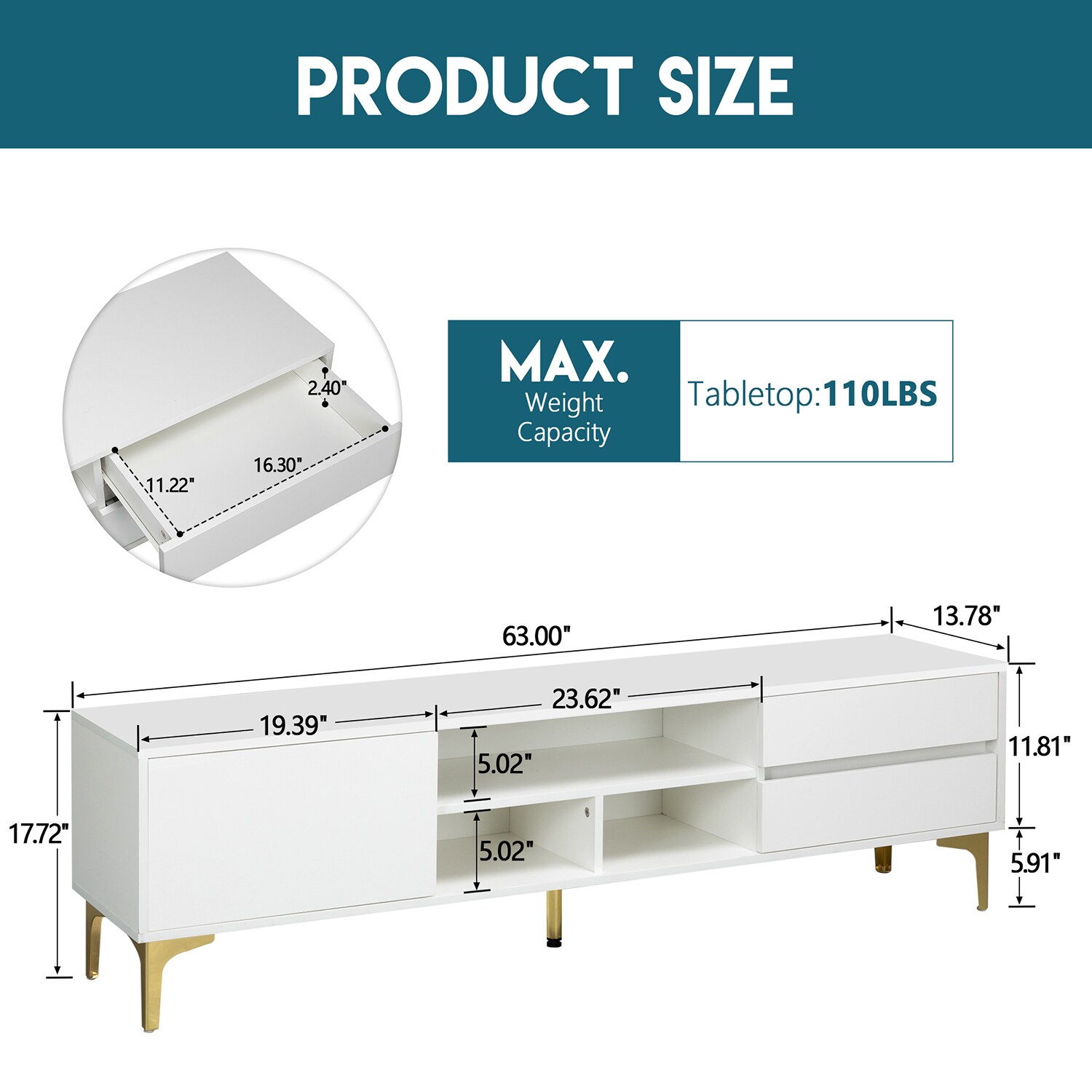 SINOFURN SYA020155BN Tv-Stands - View #15