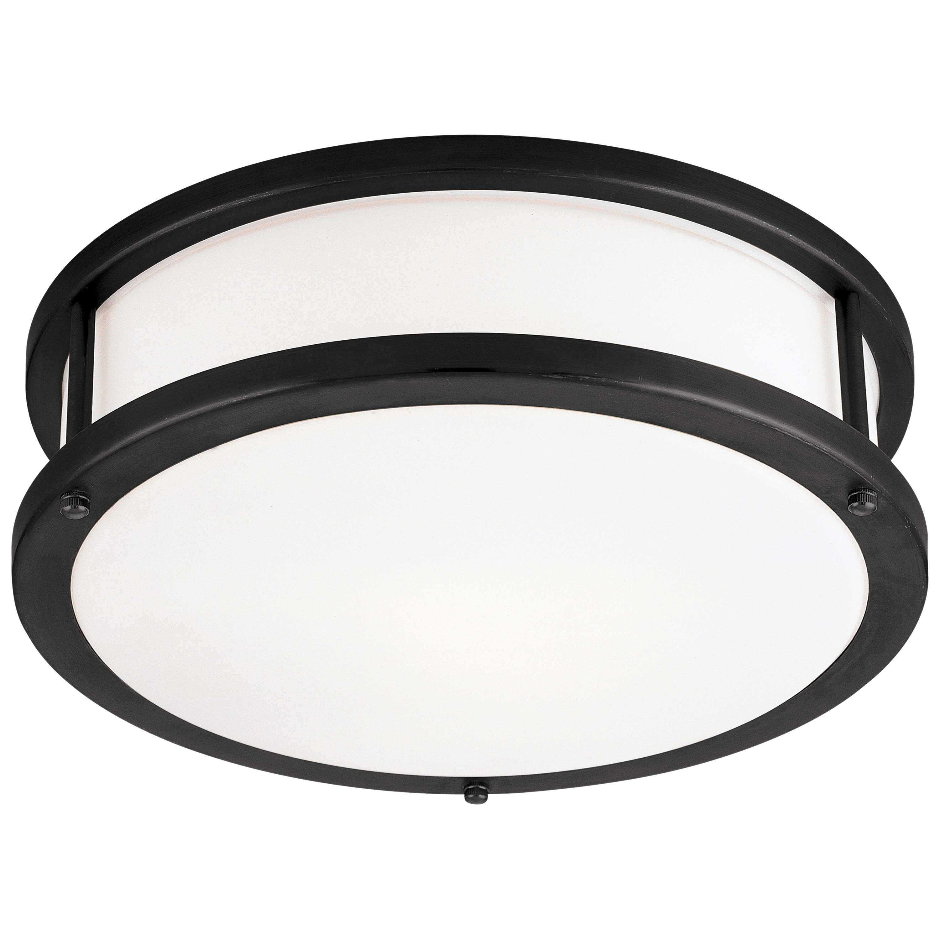 Access Lighting 50079LEDDLP-MBL/OPL Conga 1-Light 12-in Matte Black LED Flush Mount Light