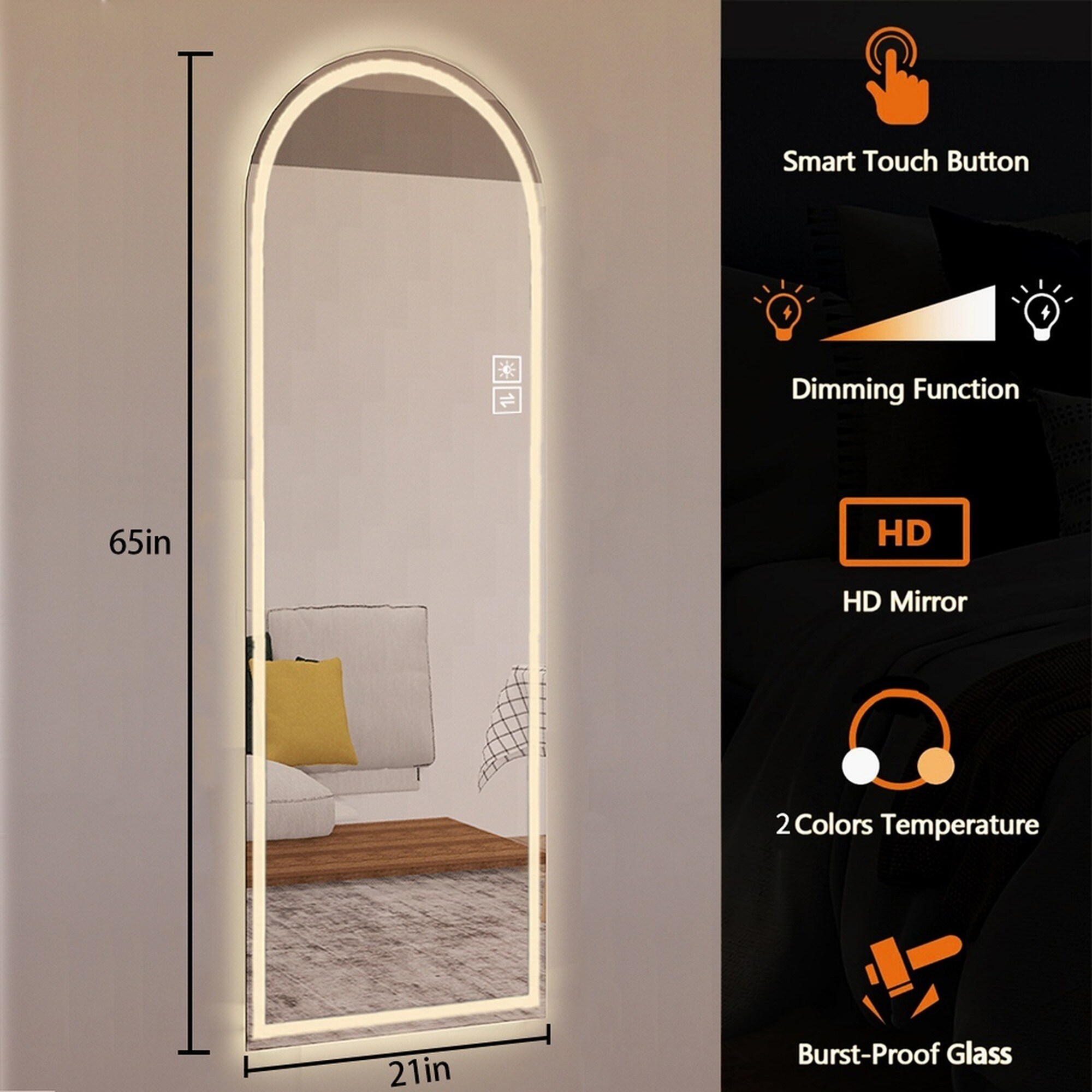 IAK ZYM100660 Framed-Bath-Mirrors - View #7