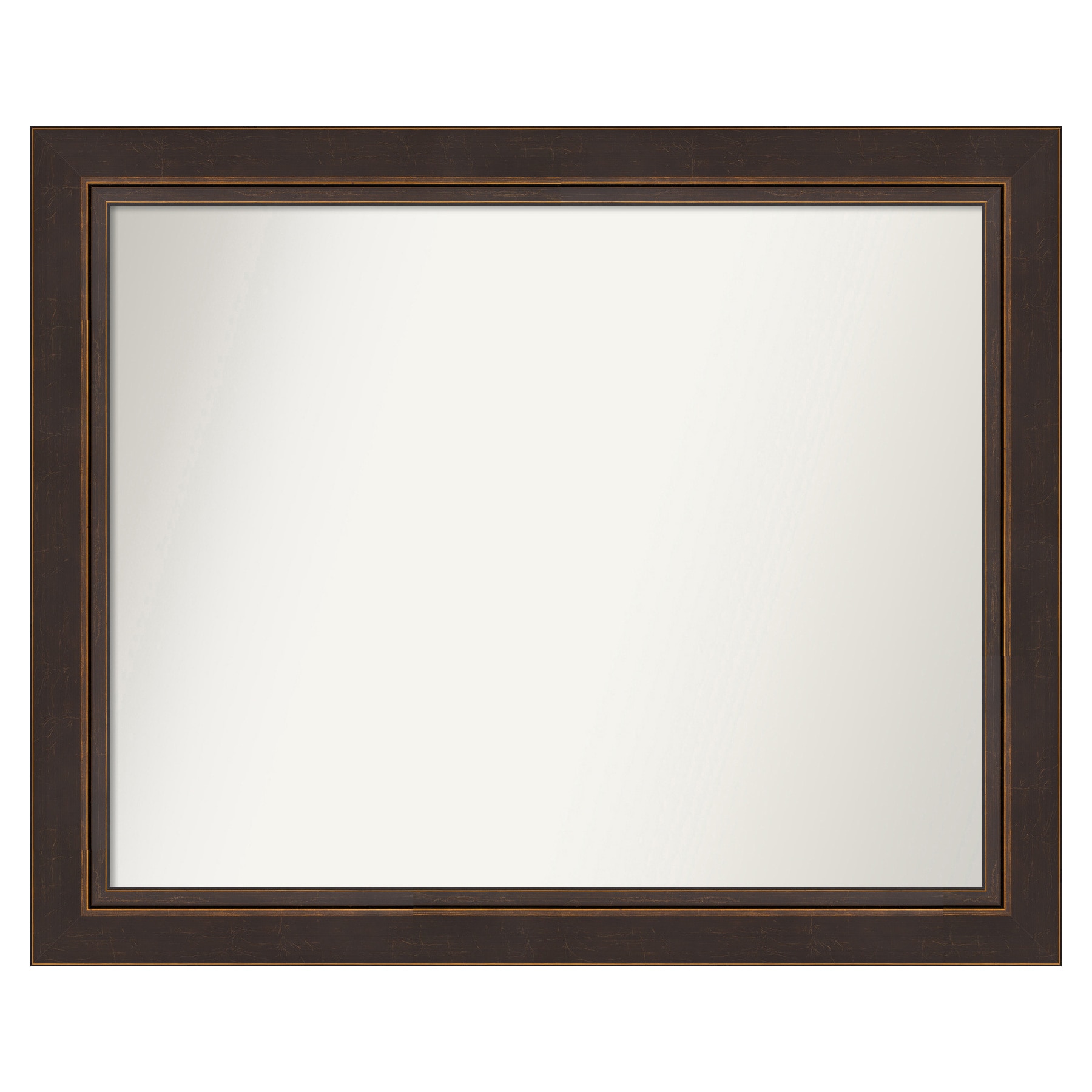 Lara Bronze Wood Framed Rectangular Bathroom Vanity Mirror