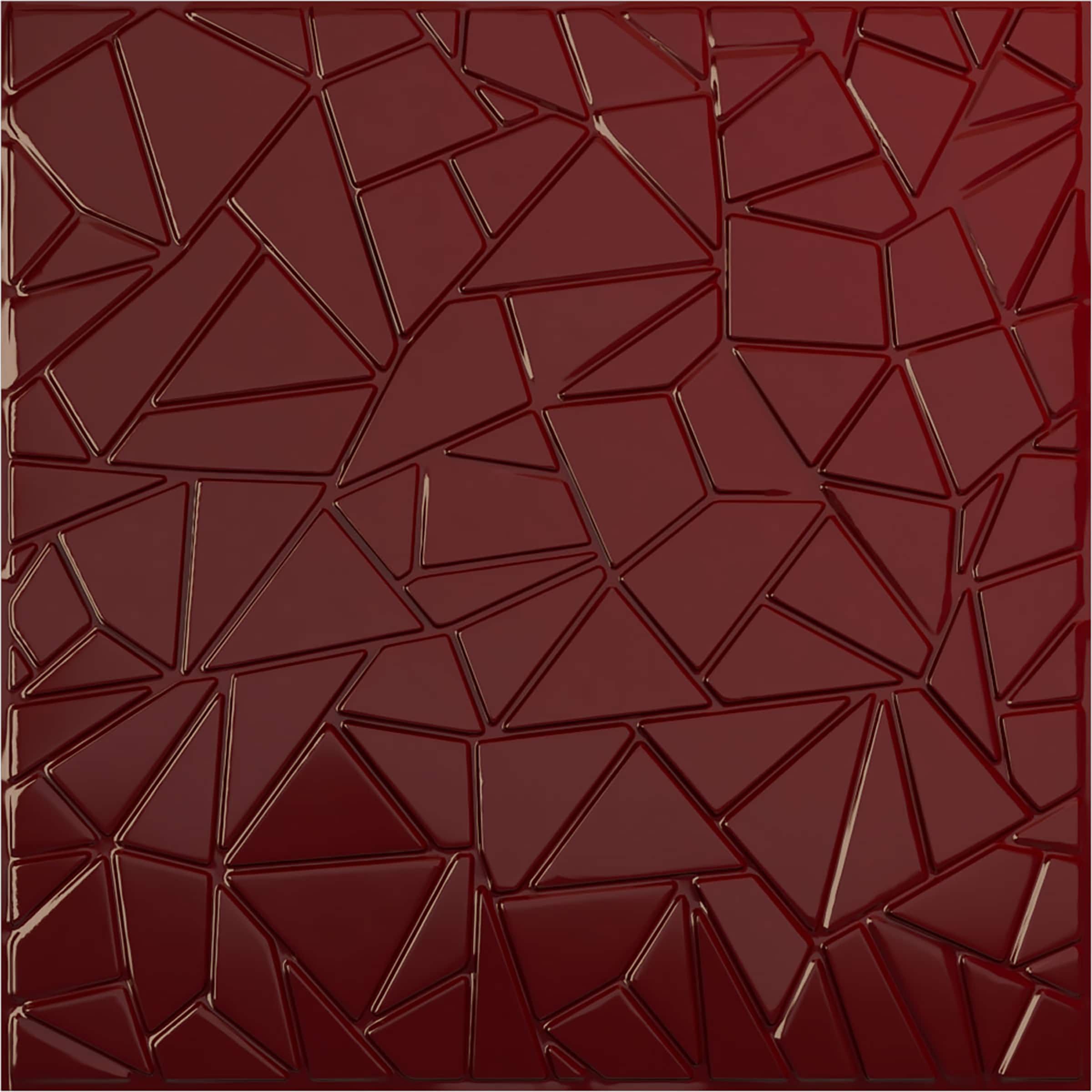 Ekena Millwork WP20X20EWHML-CASE-12 19-5/8-in x 19-5/8-in Embossed Paintable/Stainable Red PVC Wall Panel ( 12 -Pack, Covers