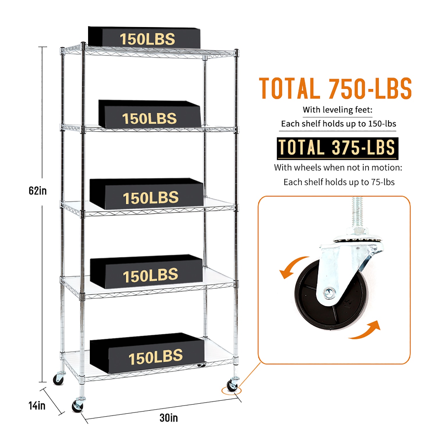 EFINE RL200-5CWX2 Free-Standing-Shelving - View #7