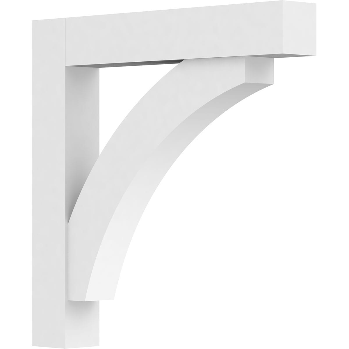 Ekena Millwork BKTP03X24X24THR05 Standard ThortonGrade 3-in x 24-in x 24-in Off-white PVC Standard bracket
