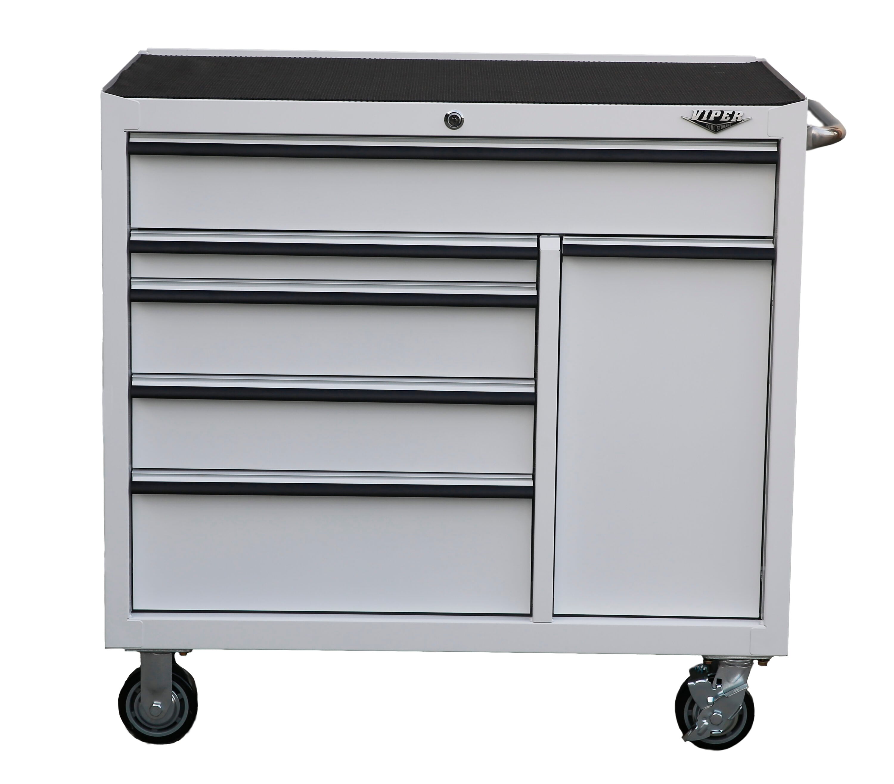 Viper Tool Storage 41.5-in W x 40.8-in H 9-Drawer Stainless Steel Rolling Tool Cabinet (Stainless Steel)