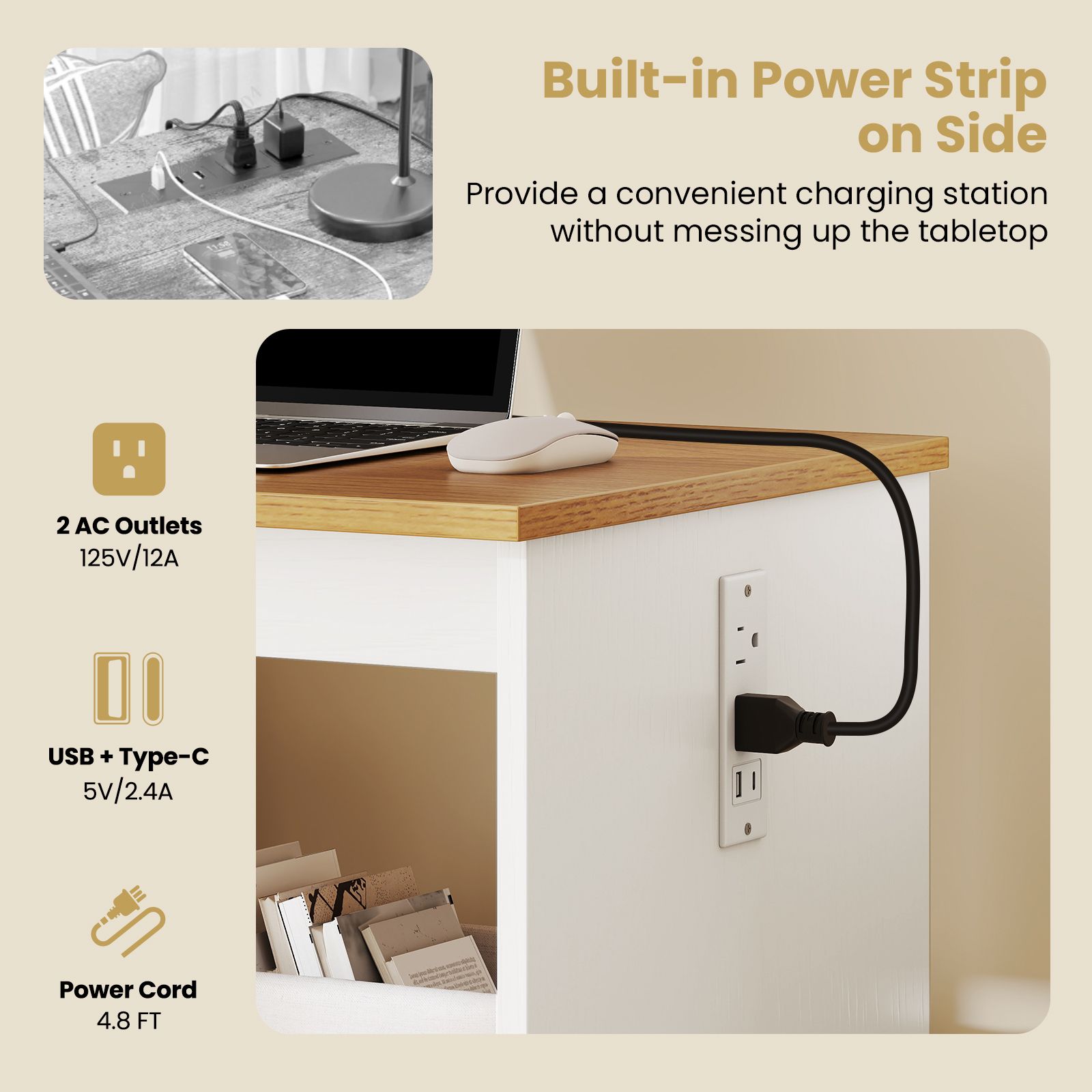 Slickblue D-CO-SB-SU70637WH desks - View #4