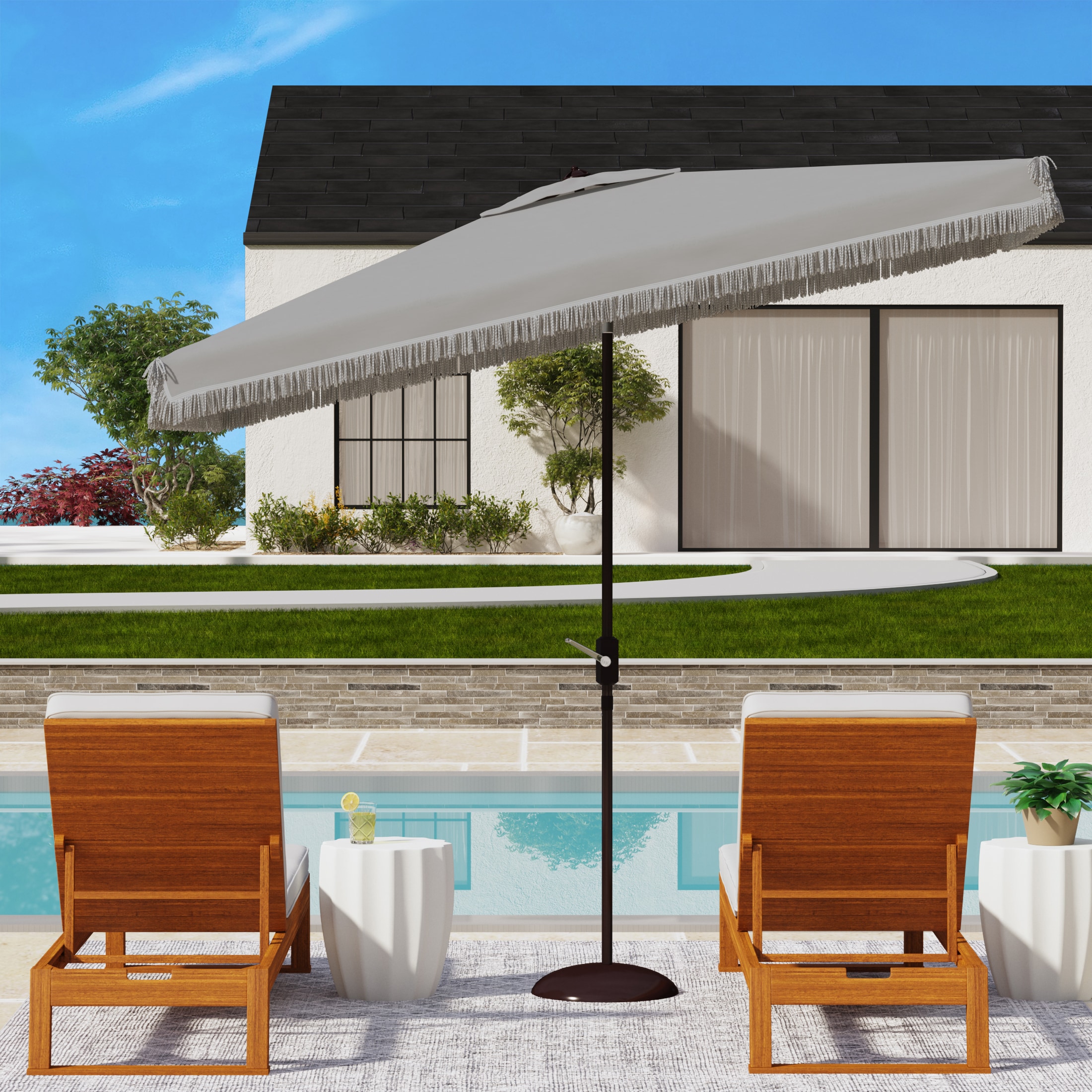hometrends patio umbrella Best Choice Products 7.5ft Heavy-Duty Outdoor Market w/ Push Button Tilt, Easy Crank With our ventilated umbrella Safavieh Milan Fringe 10-ft. Rect
