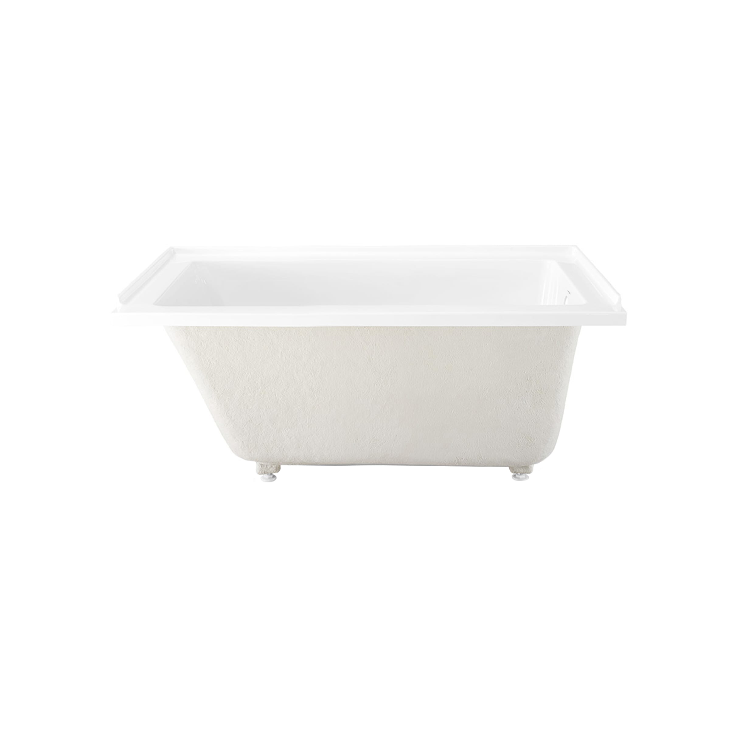 Swiss Madison SM-25-ABLAU05WH Lausanne 54-in x 30-in Glossy White Acrylic Rectangular Alcove Soaking bathtub ( Right Drain )