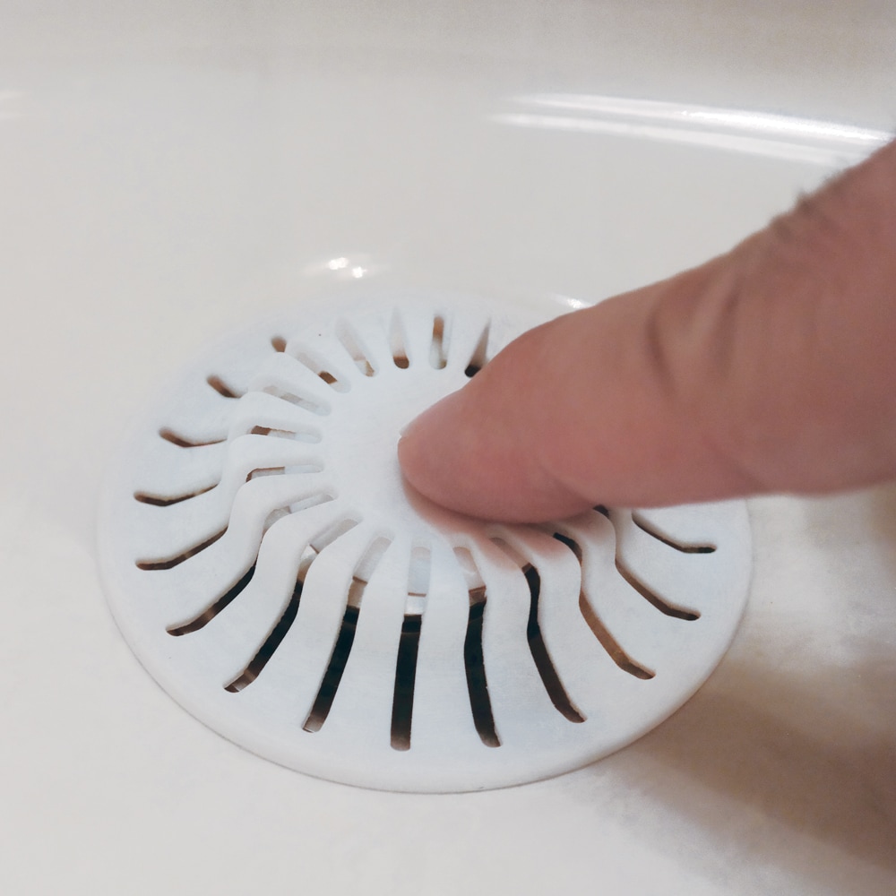 5pcs White Round Disposable Drain Hair Catcher, Anti-clogging Sewer Stopper  Filter For Bathtub, Kitchen, Shower