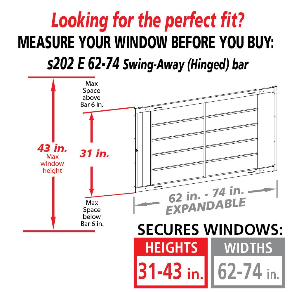 Mr. Goodbar S202 E 62-74 Window-Security-Bars - View #2
