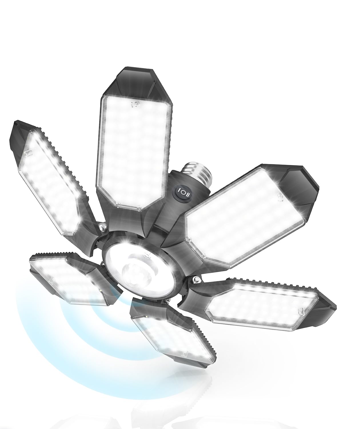 Adrinfly  Motion Sensor Garage Light with Three Switch Modes E26 E27 Screw in LED Motion Activated High Bay Light 150 Watt 15000 Lumens 6500K