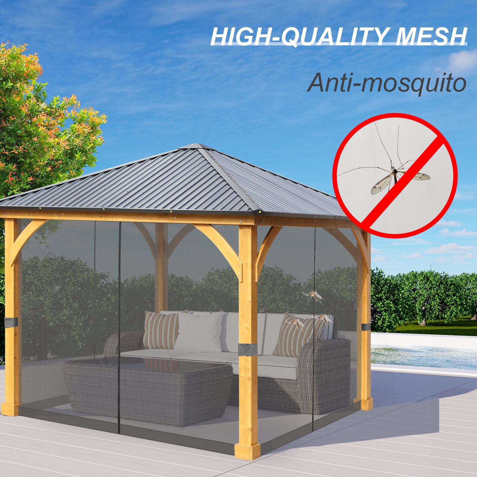 Aoodor A004-PGYGY Gazebo-Parts-Accessories - View #5