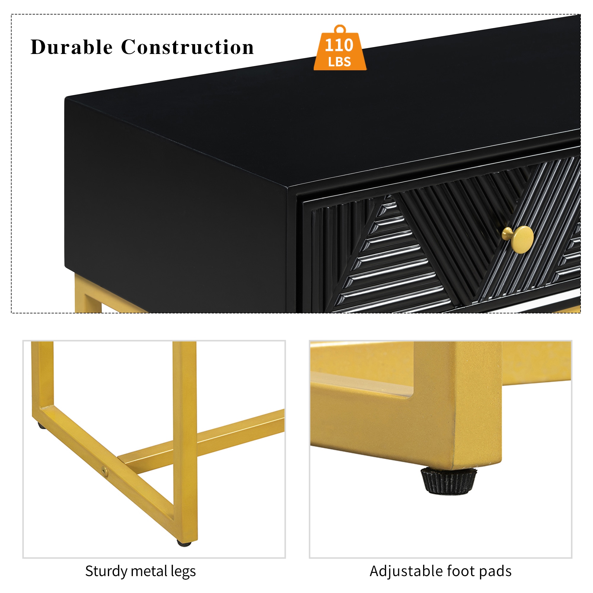 ModernLuxe N715P201976B Console-Sofa-Tables - View #5