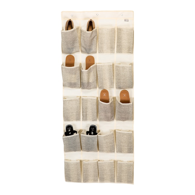 Simplify 54 in H 5 Tier 20 Pair Faux Jute Beige Polypropylene Hanging simplify-54-in-h-5-tier-20-pair-faux-jute-beige-polypropylene-hanging