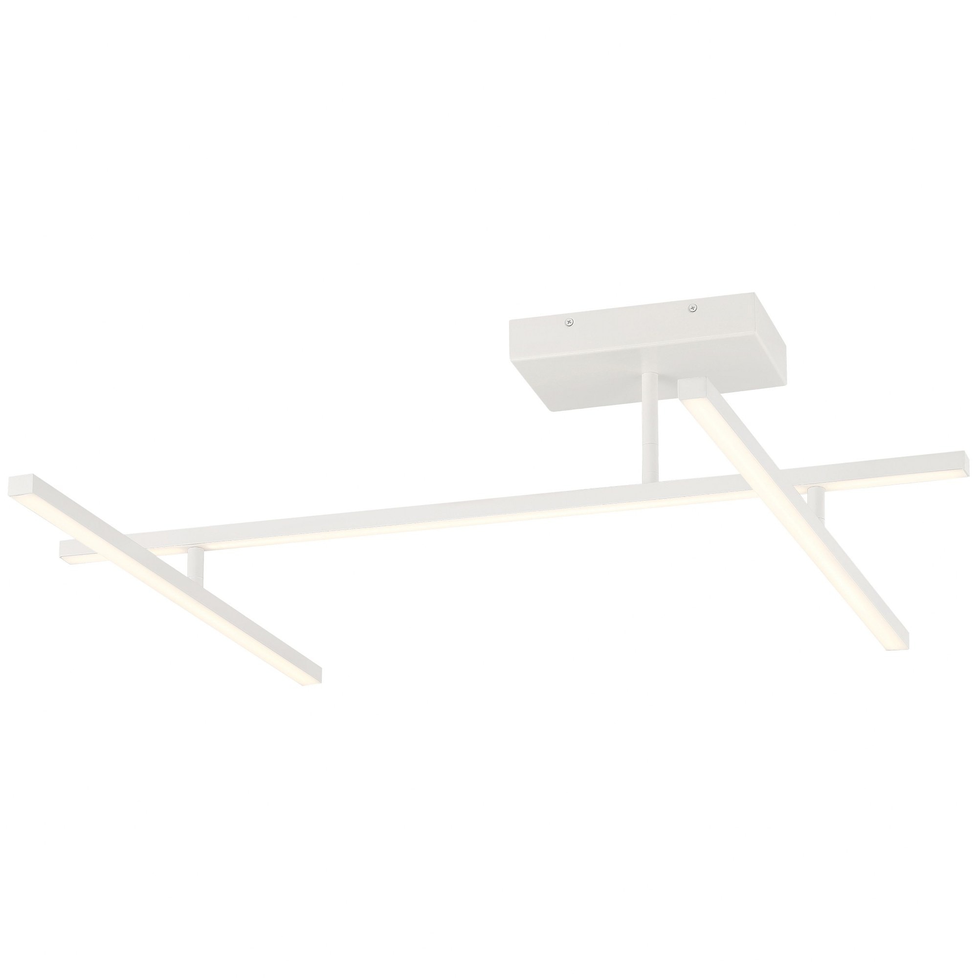 Access Lighting Duo 1 - Light Matte White White Contemporary LED Acrylic And Aluminum Flush Mount Light