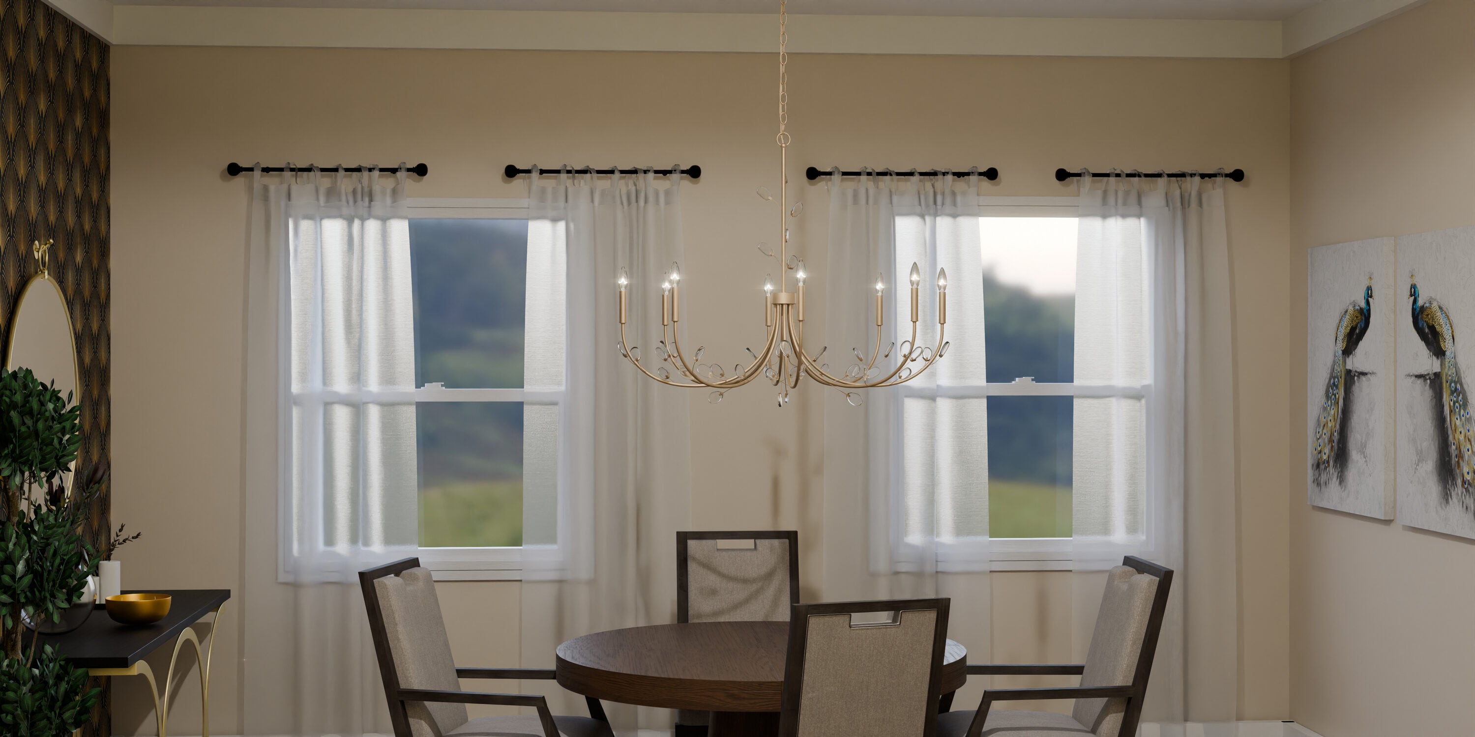 Heiress Bronze Gold 8-Light Candle Style Chandelier