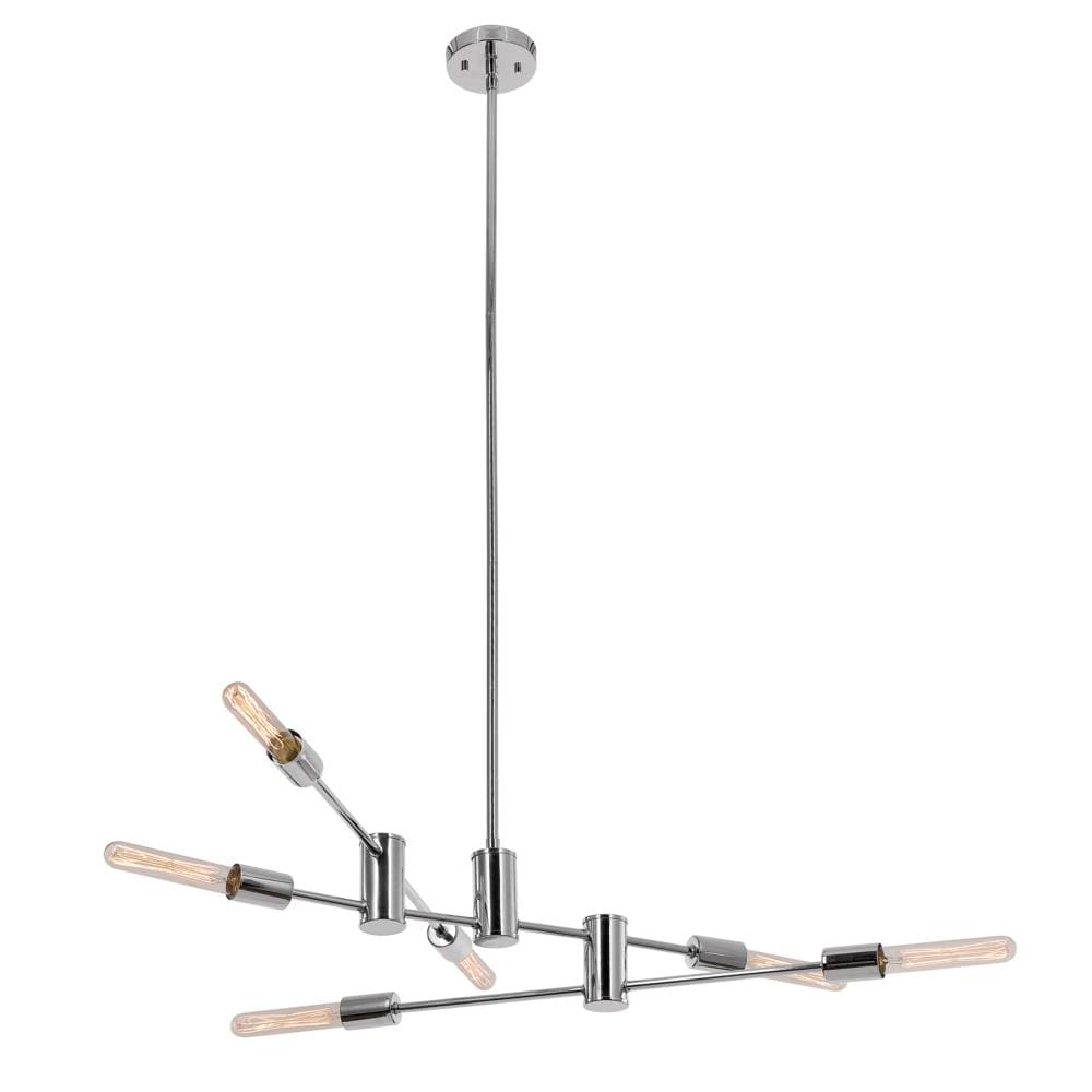 Globe Electric 65890 Navah 6-Light Chrome Industrial Chandelier