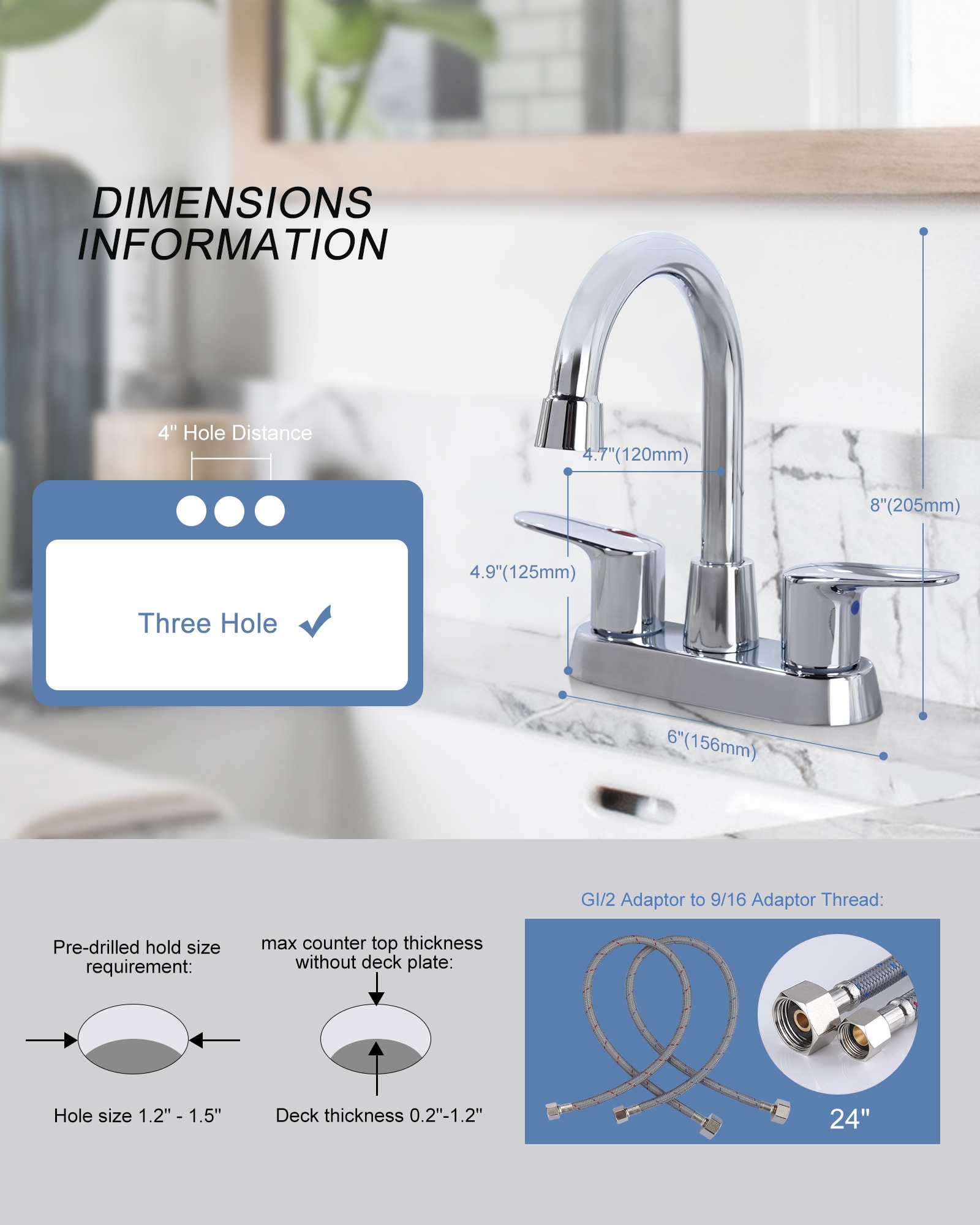 WOWOW 2321800C-LW Lavatory-Faucets - View #6