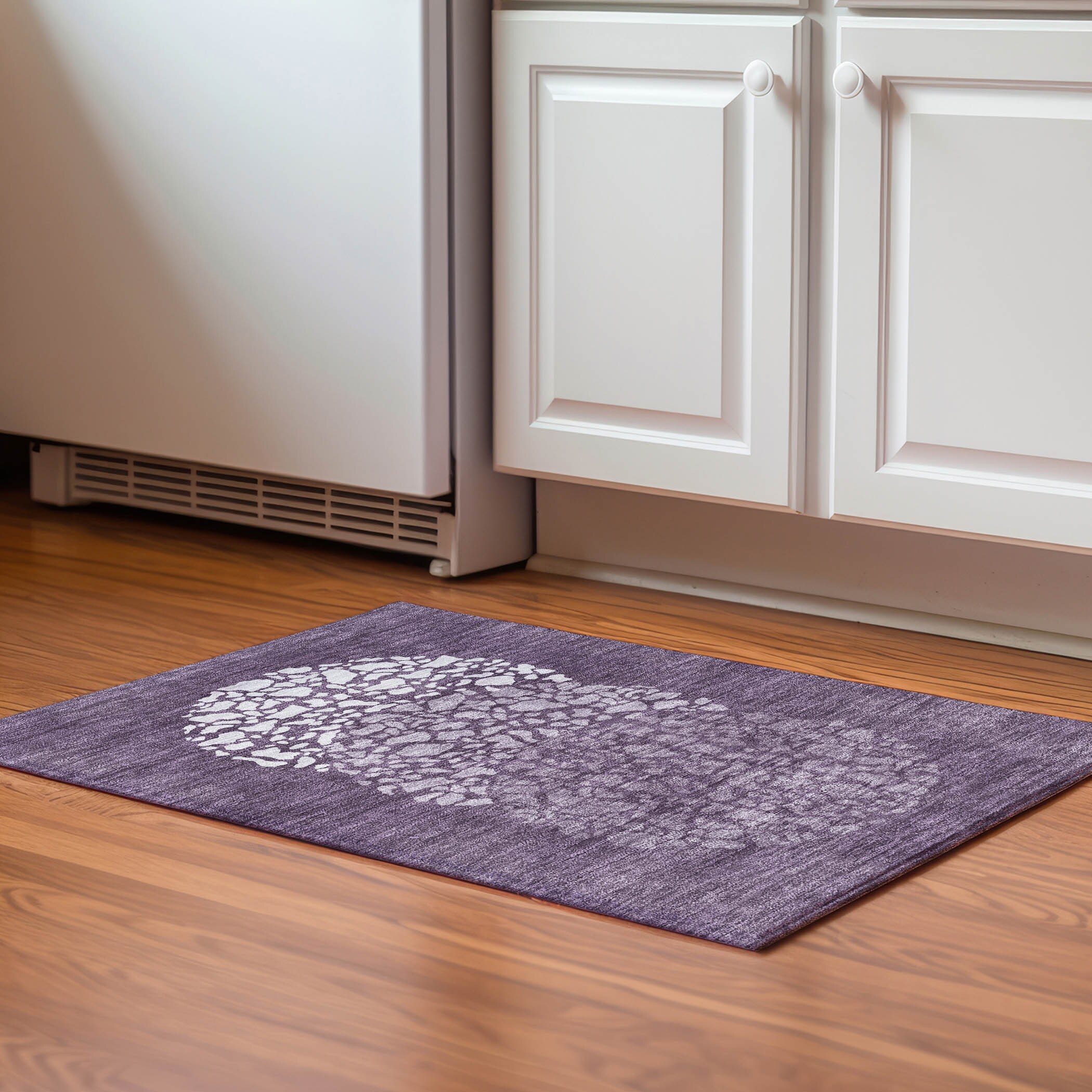 Addison Rugs AMF643EG20X30 Mayfield AMF643EG 2 x 3 (ft) Loomed Eggplant Rectangular Indoor Geometric Machine washable Pet Friendly Area rug