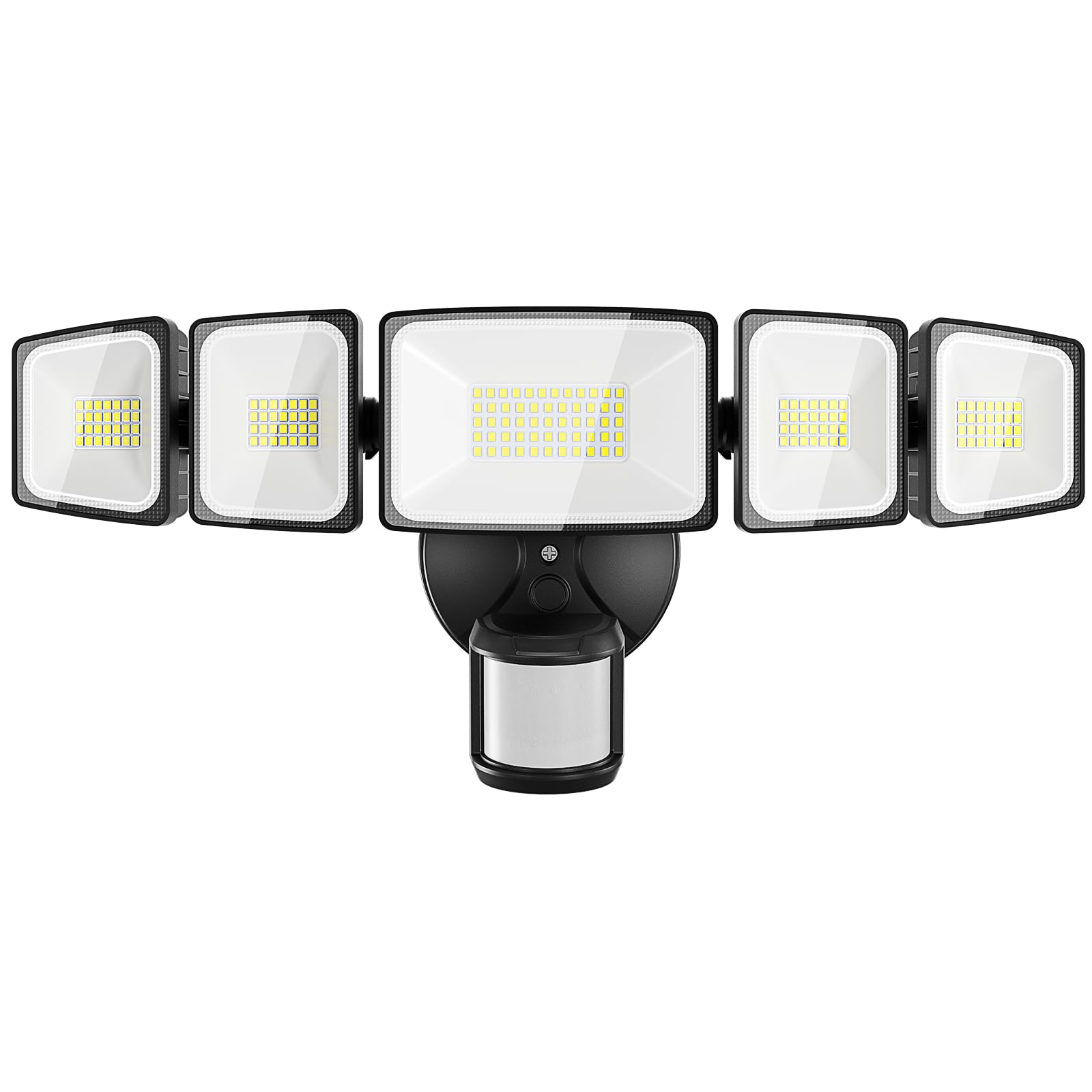 Oyezvary  5 Piece 120W LED Outdoor Flood Light Set Motion Sensor IP65 Waterproof 12000LM 6500K Hardwired Wide Angle Security Lighting
