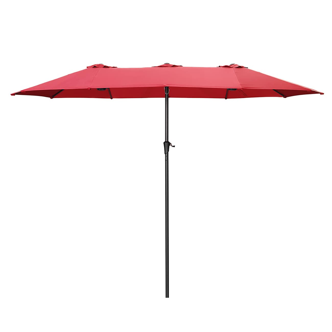 GDY GD-OTU032RD 9-ft Steel Multiple colors/finishes Crank Garden Patio Umbrella