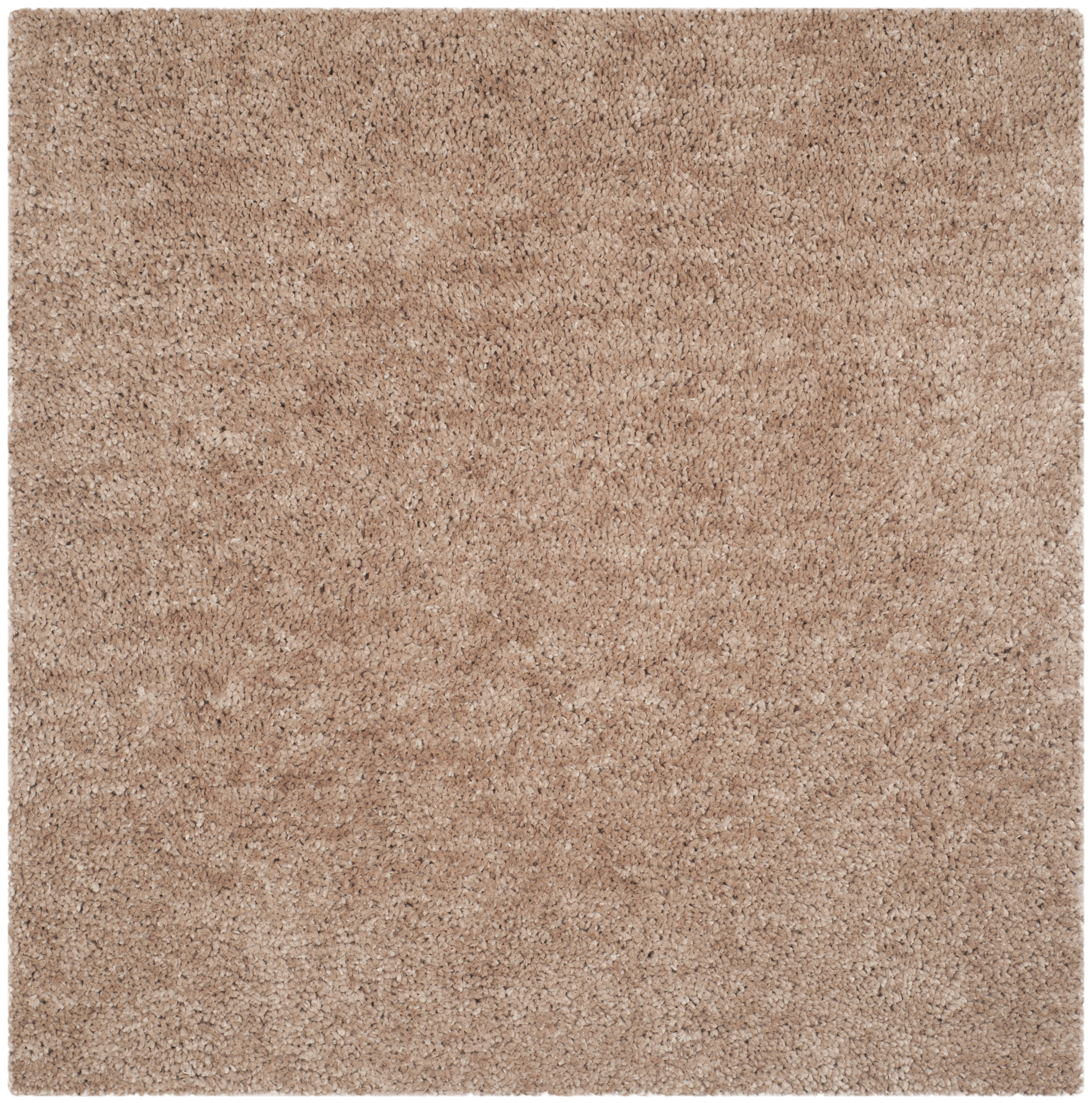Safavieh SG267B-6SQ Popcorn Shag 6 x 6 (ft) Tufted Polyester Beige Square Indoor Solid Area rug
