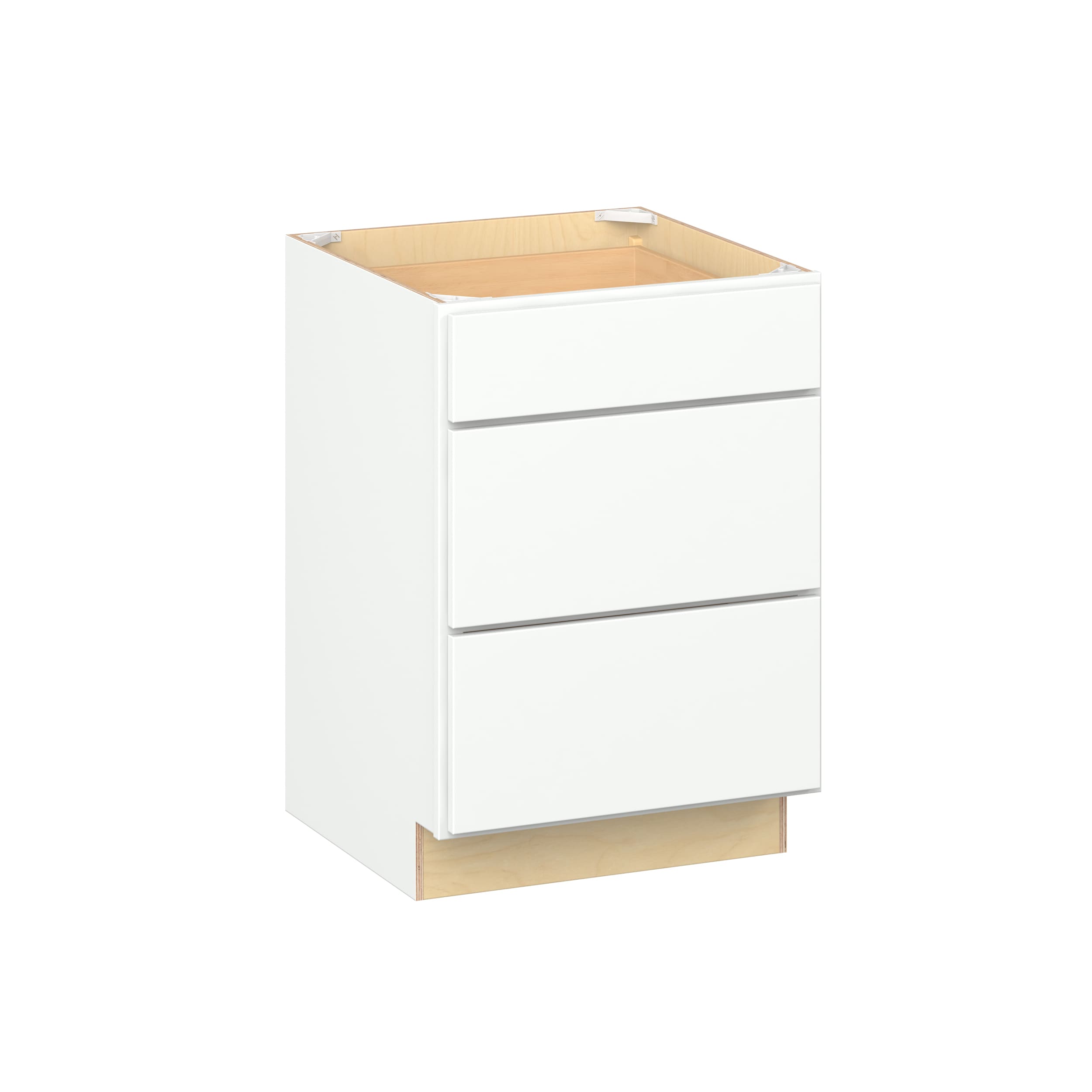 RELIABILT Parkstone II 24-in W x 34.5-in H x 25-in D Brilliant White Painted Drawer Base Fully Assembled Plywood Cabinet Flat Panel Shaker
