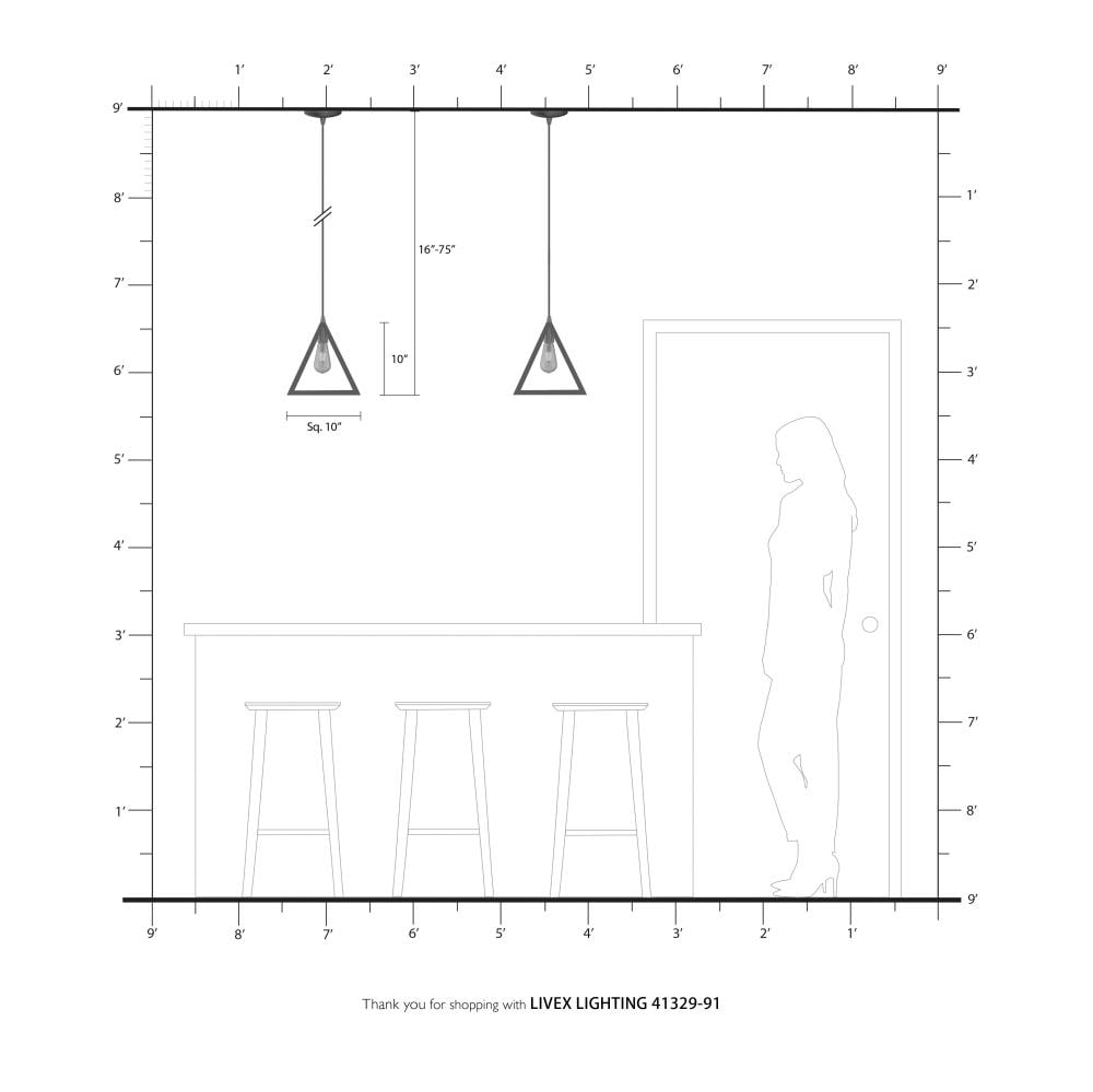 Brushed Nickel Mini Pendant Light with Geometric Shade