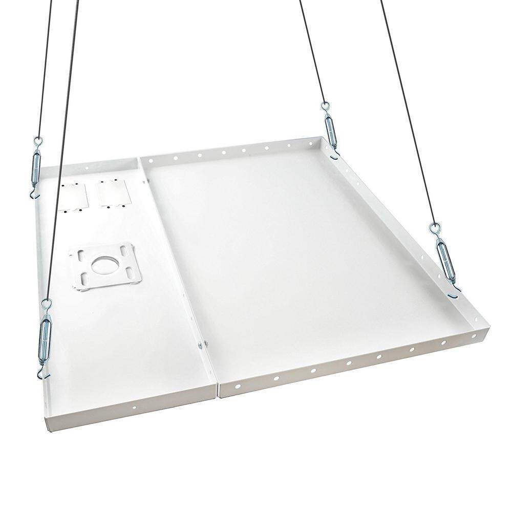 QualGear QG-PRO-PM-SCA2-W Pro-Av Suspended Ceiling Adapter 2ft x 2ft for 1.5-in NPT Threaded Pipes, White