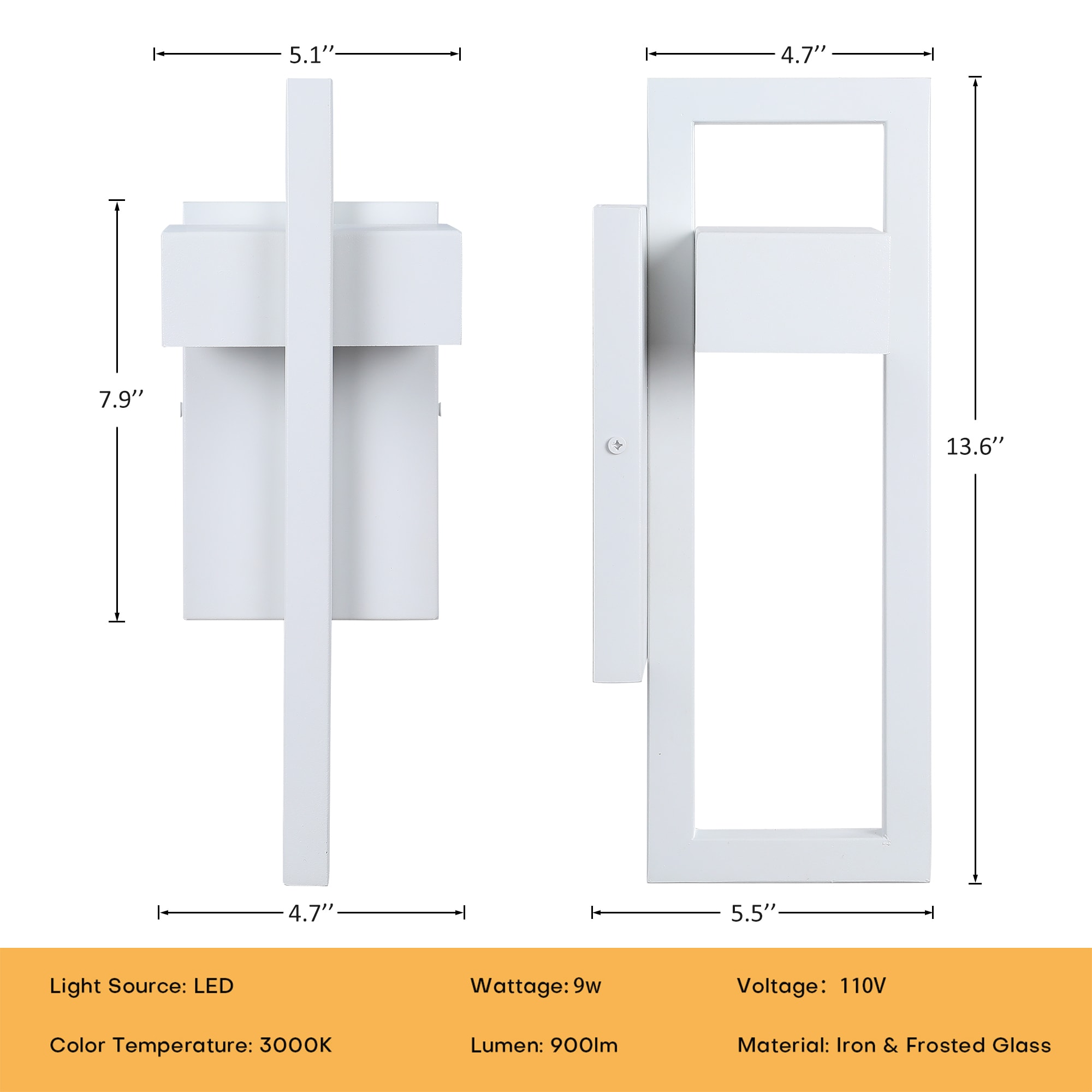 LamQee 06FTL0247AWW Outdoor-Wall-Lighting - View #9