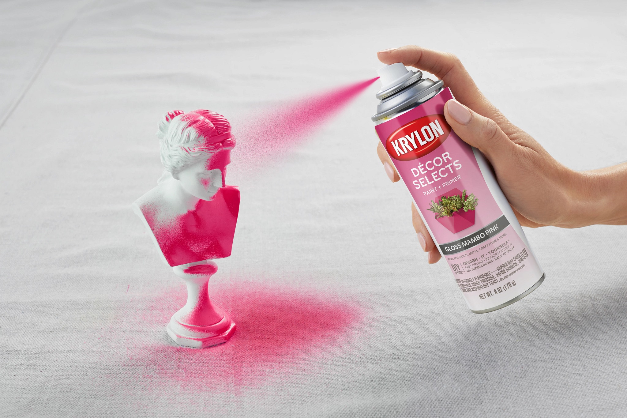 Krylon 427080007 Spray Paint, Gloss, Hot Pink, 12 oz, Can