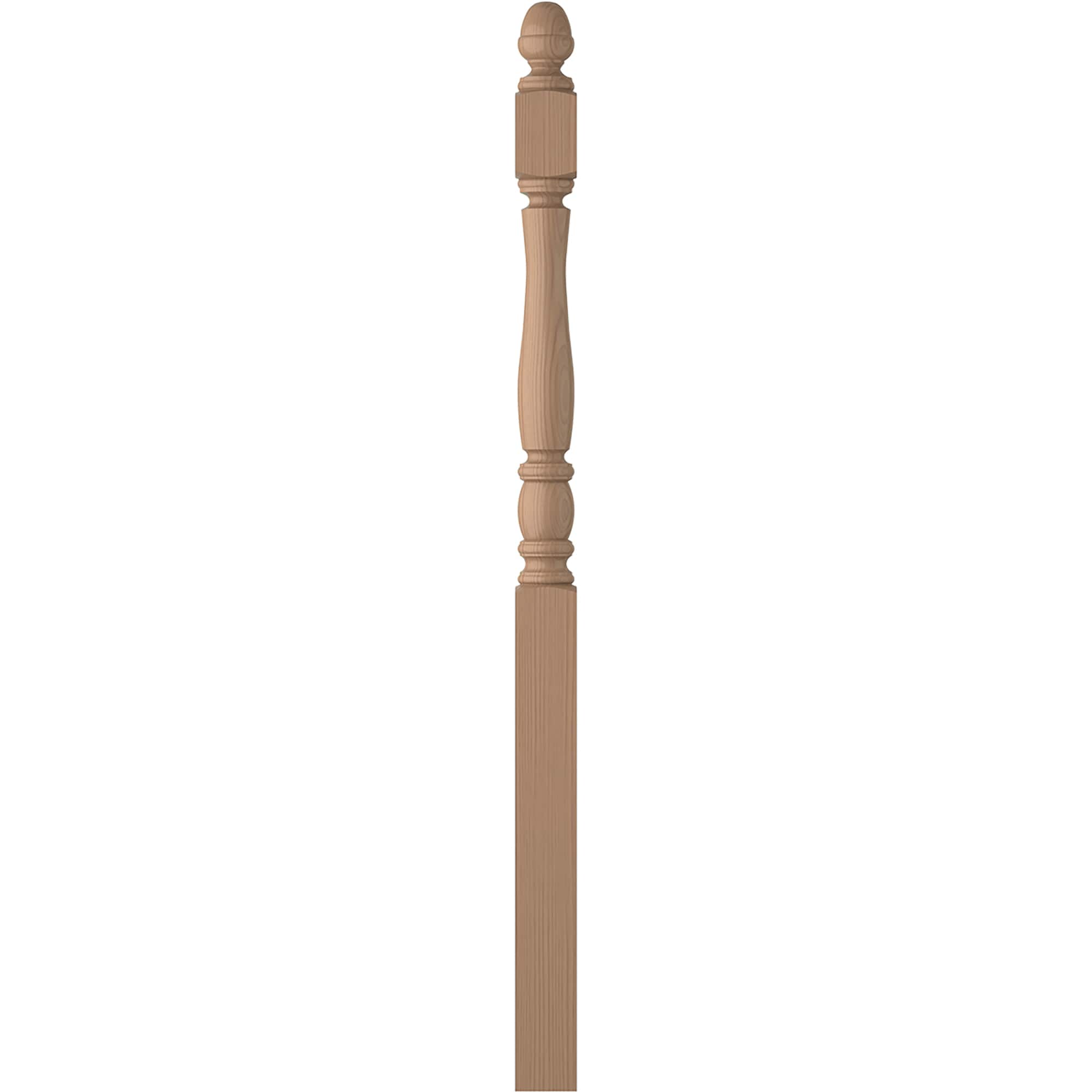 L.J. Smith Stair Systems LJP-3353-P 3.5-in x 61.4375-in Unfinished Poplar Stair Newel Post