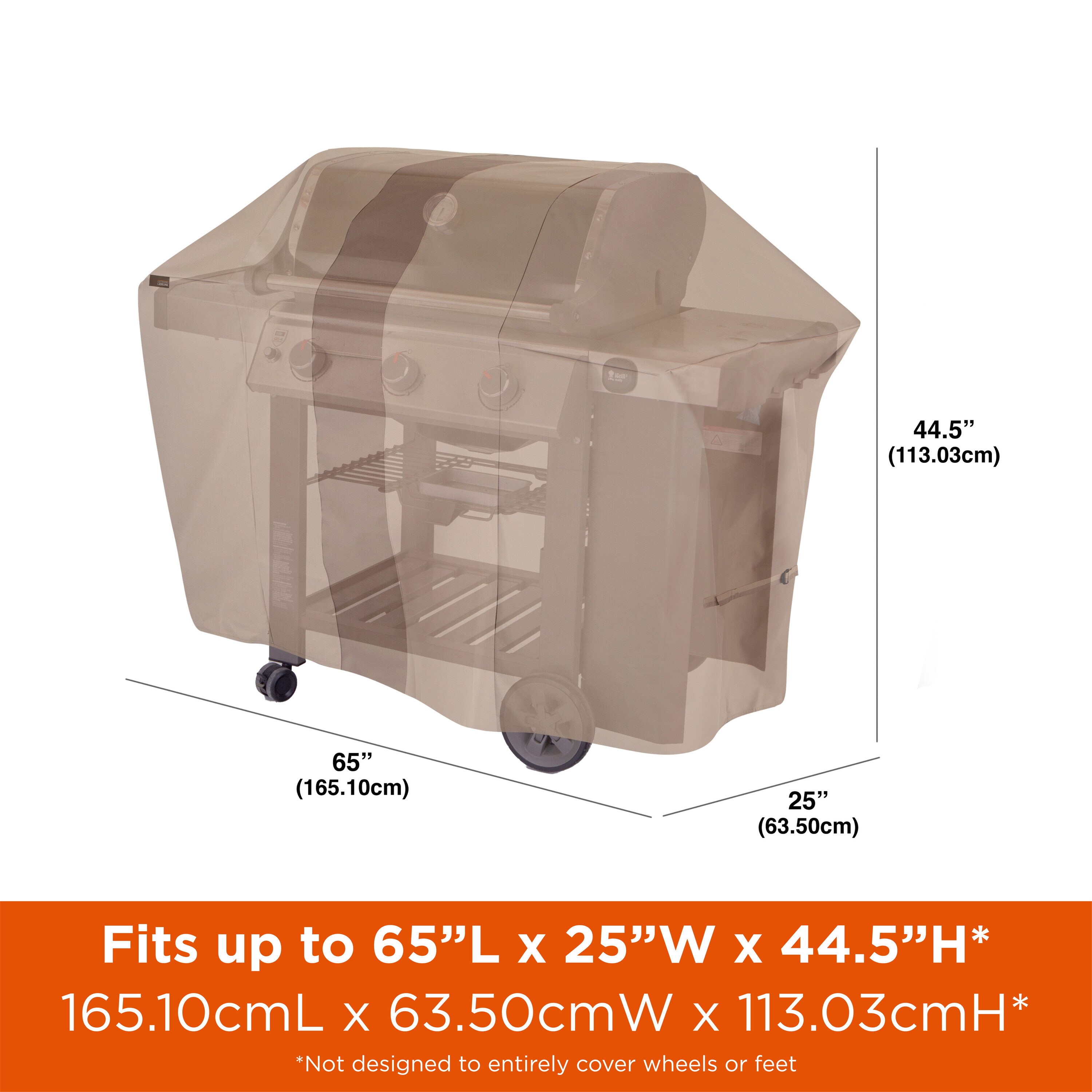 Modern Leisure Monterey 65-in W x 44.5-in H Beige Gas Grill Cover in the  Grill Covers department at