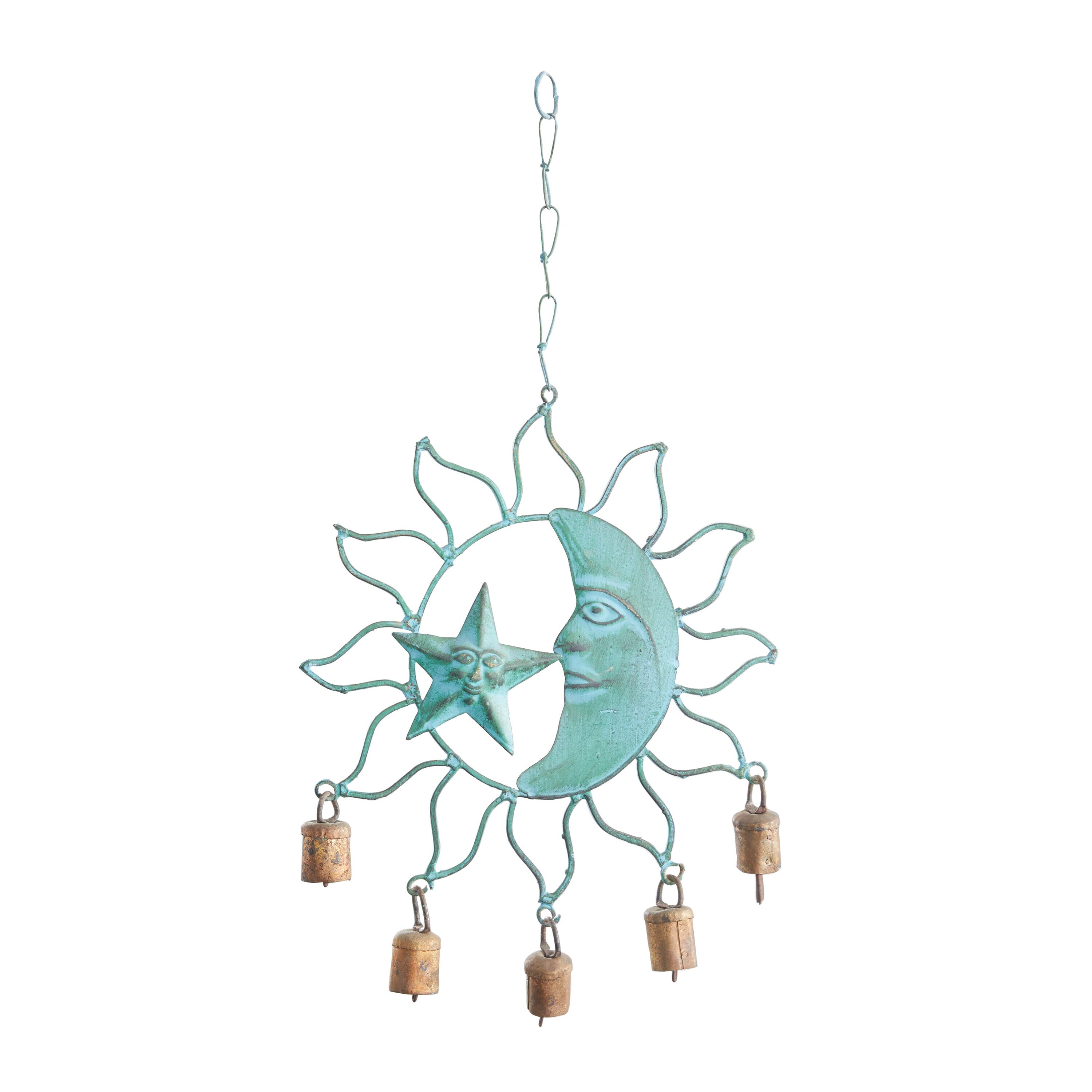 Grayson Lane 820100 19-in Multi Colored Metal Sun Wind Chime